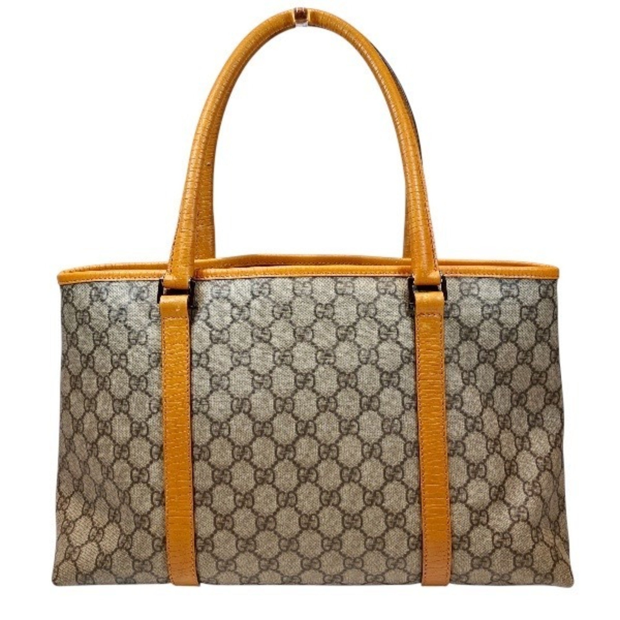 Gucci Beige Gg Supreme Handbag Tote Bag (Pre-Owned)