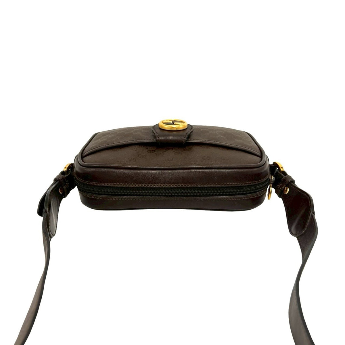 Gucci Brown Leather Pvc Pochette Shoulder Bag (Pre-Owned)