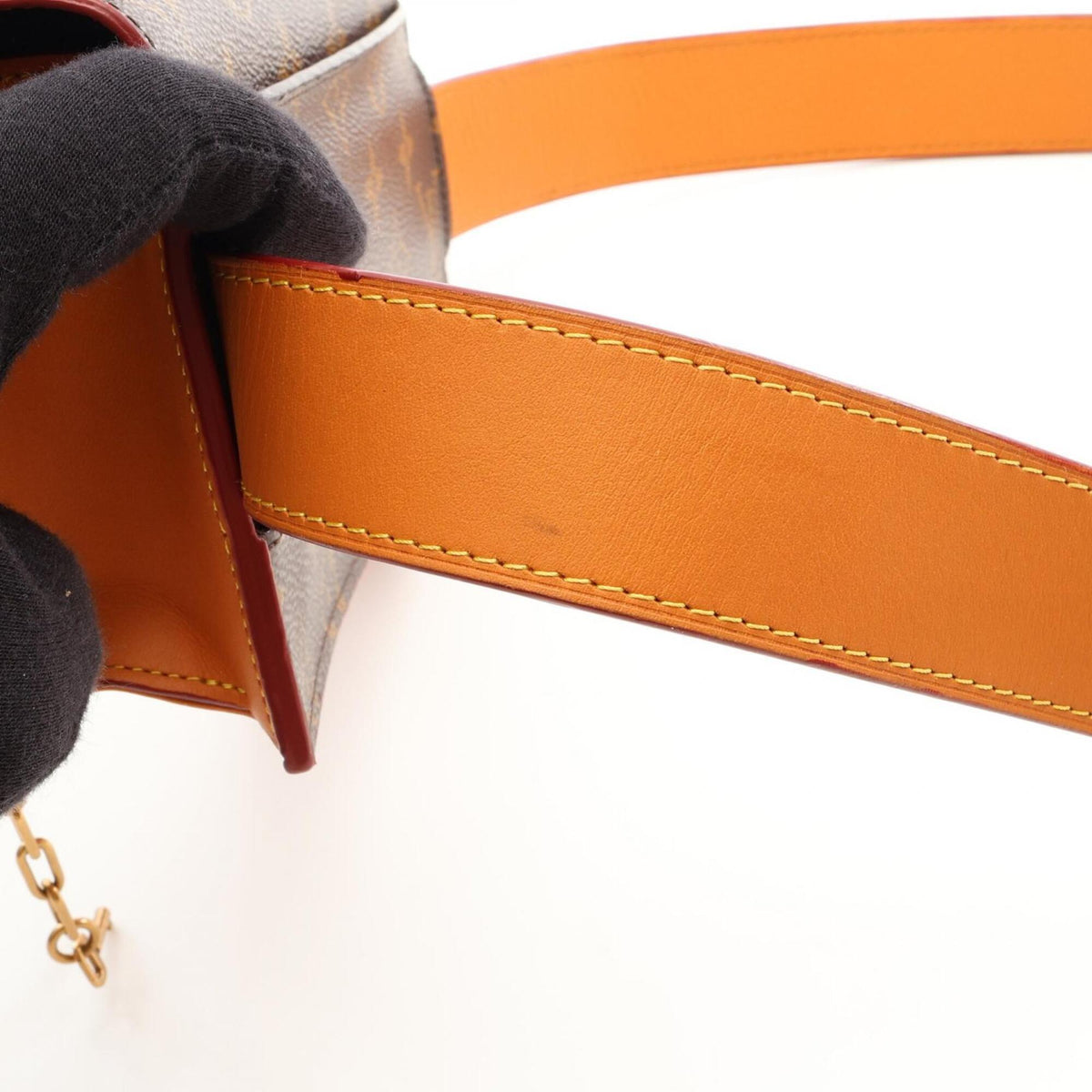 Louis Vuitton Brown Coated Canvas Leather Fanny Pack Handbag Pouch (Pre-Owned)