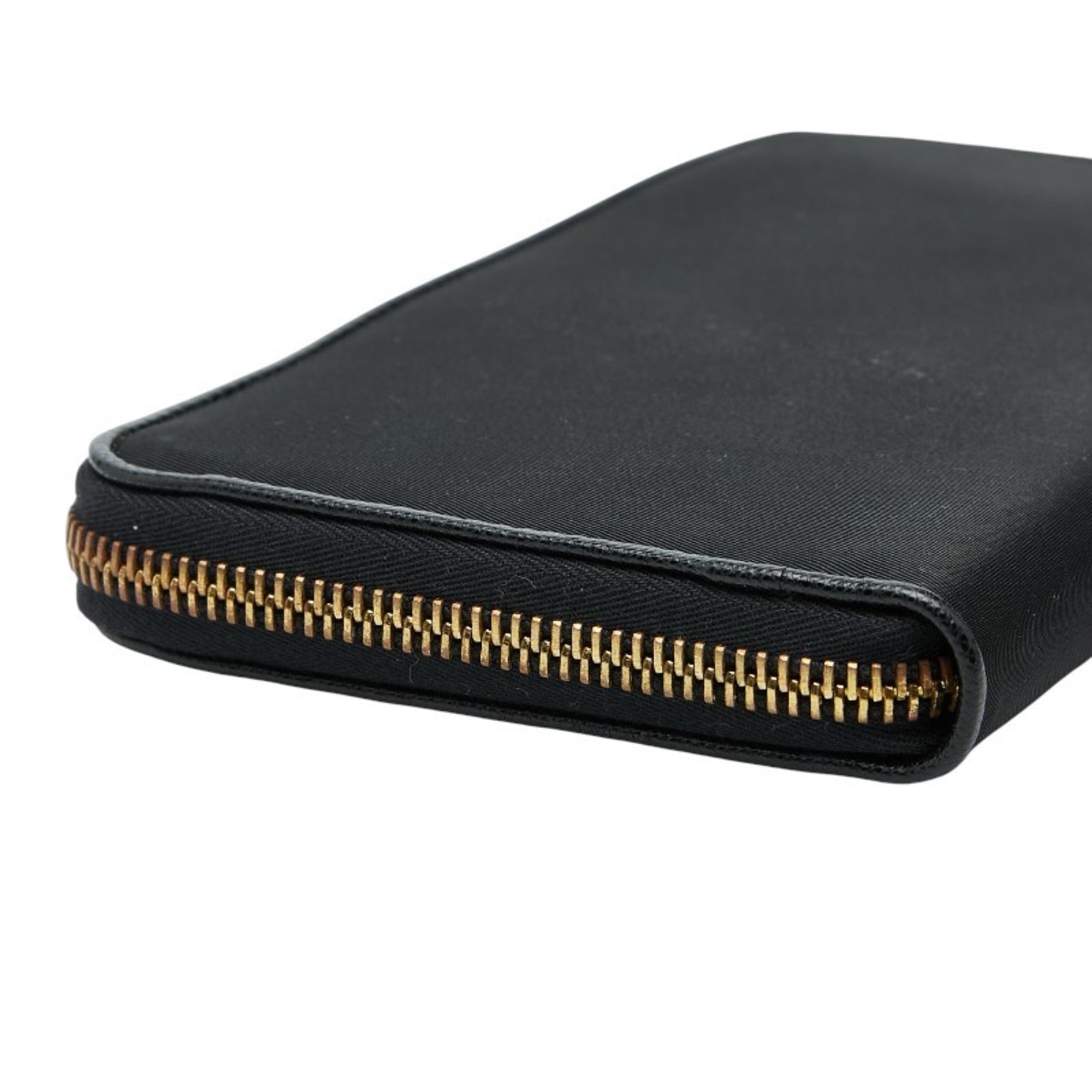 Prada Black Nylon Long Wallet (Bi-Fold) (Pre-Owned)