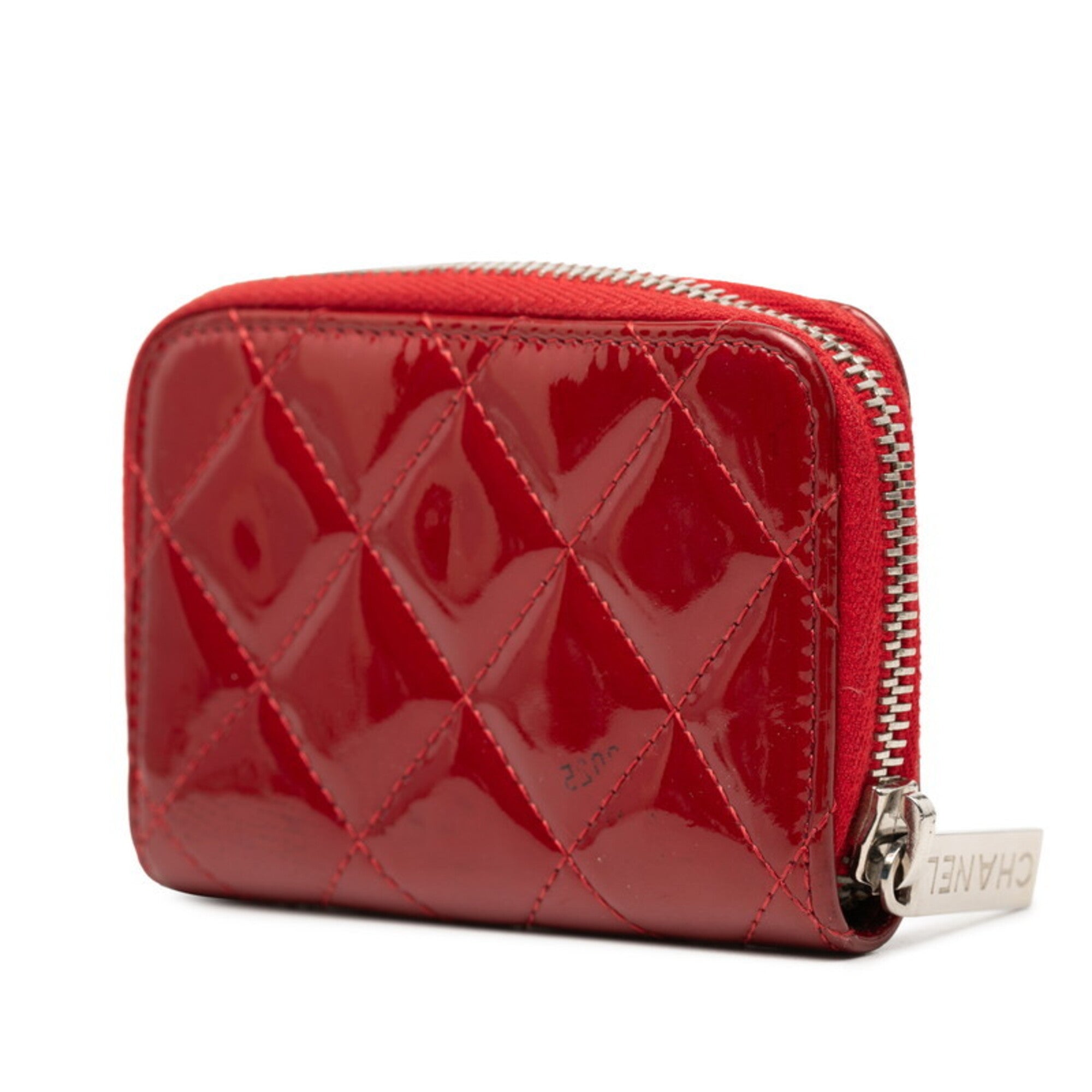 Chanel Red Color Patent Leather Coin Purse/Coin Case (Pre-Owned)