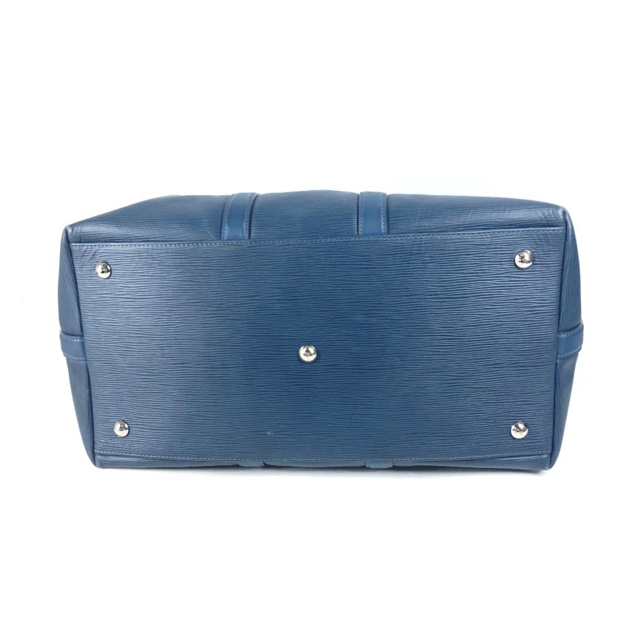 Louis Vuitton Navy Blue Epi Leather Boston Bag Handbag Shoulder Bag (Pre-Owned)