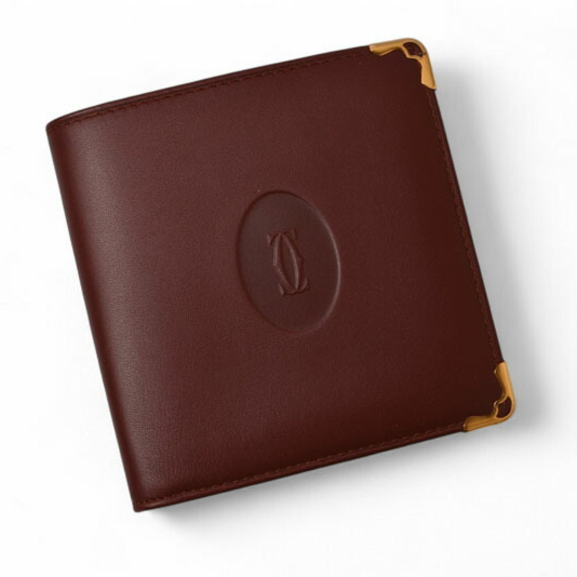 Cartier Bordeaux Leather Wallet (Bi-Fold) (Pre-Owned)