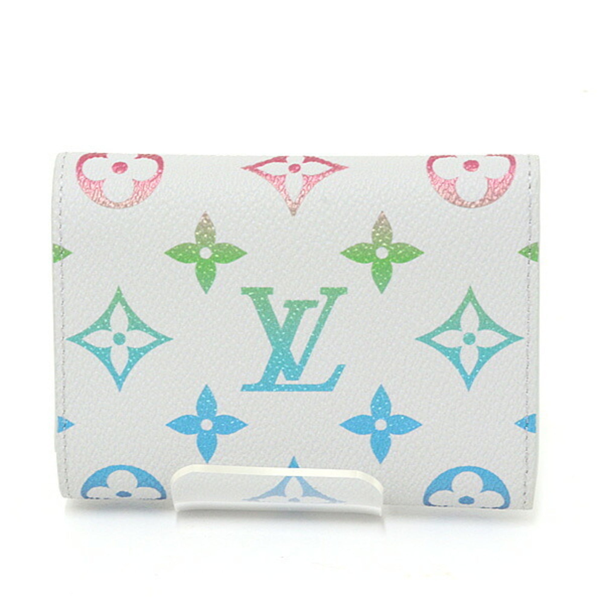 Louis Vuitton Gray Multi-Color Canvas Wallet (Tri-Fold) (Pre-Owned)