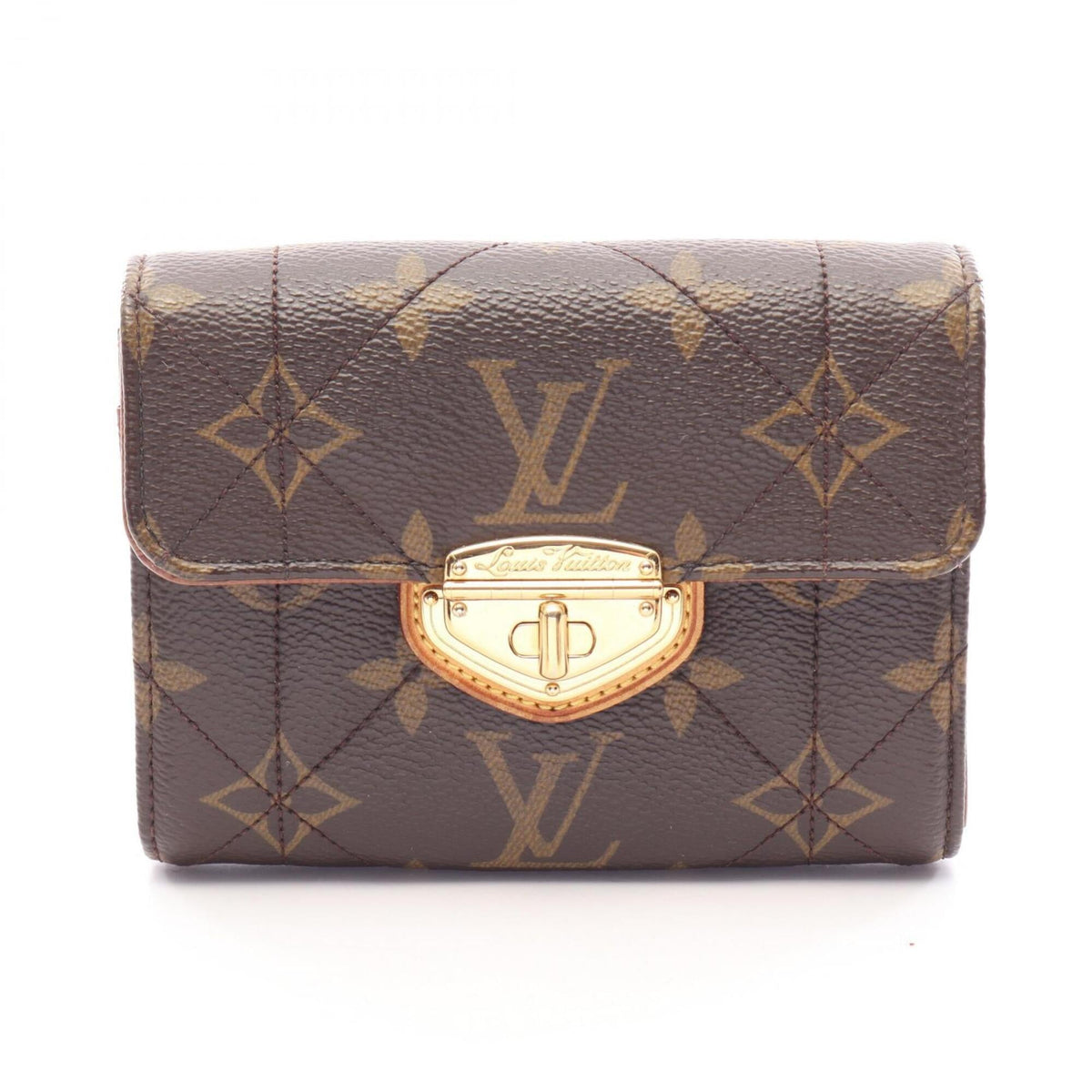 Louis Vuitton Brown Leather Pvc Wallet (Bi-Fold) (Pre-Owned)