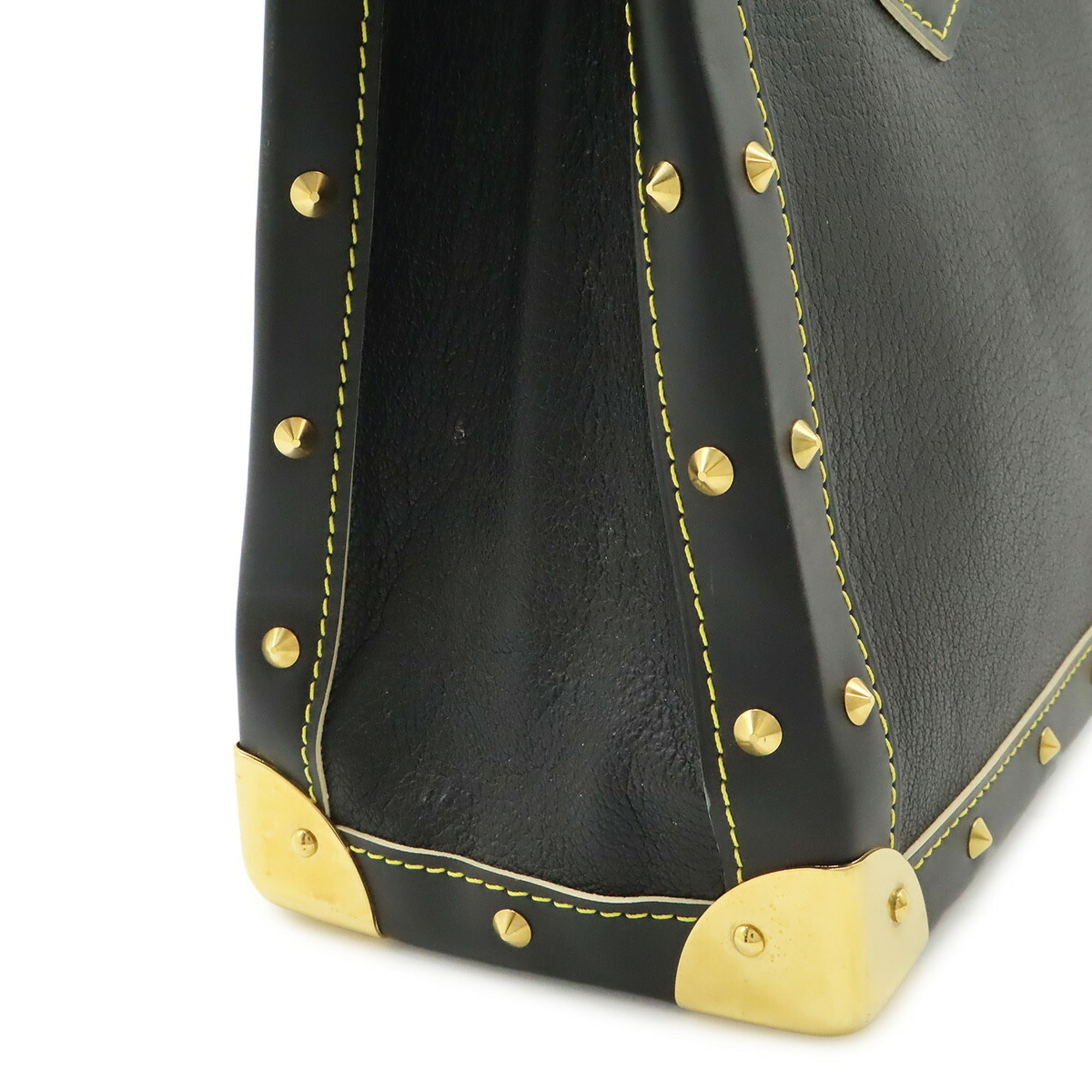 Louis Vuitton Black Noir Leather Handbag Tote Bag (Pre-Owned)