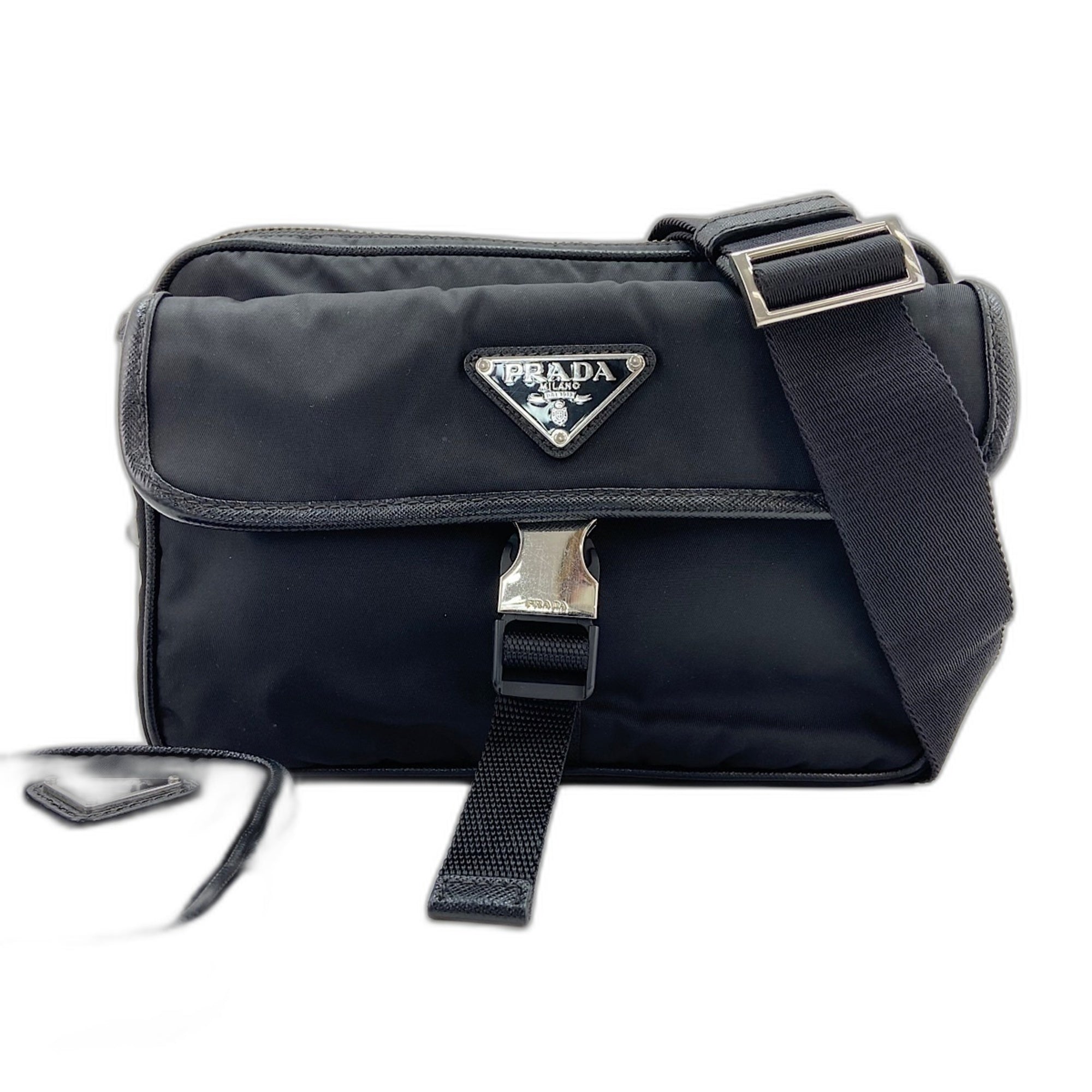 Prada Black Nylon Shoulder Bag (Pre-Owned)