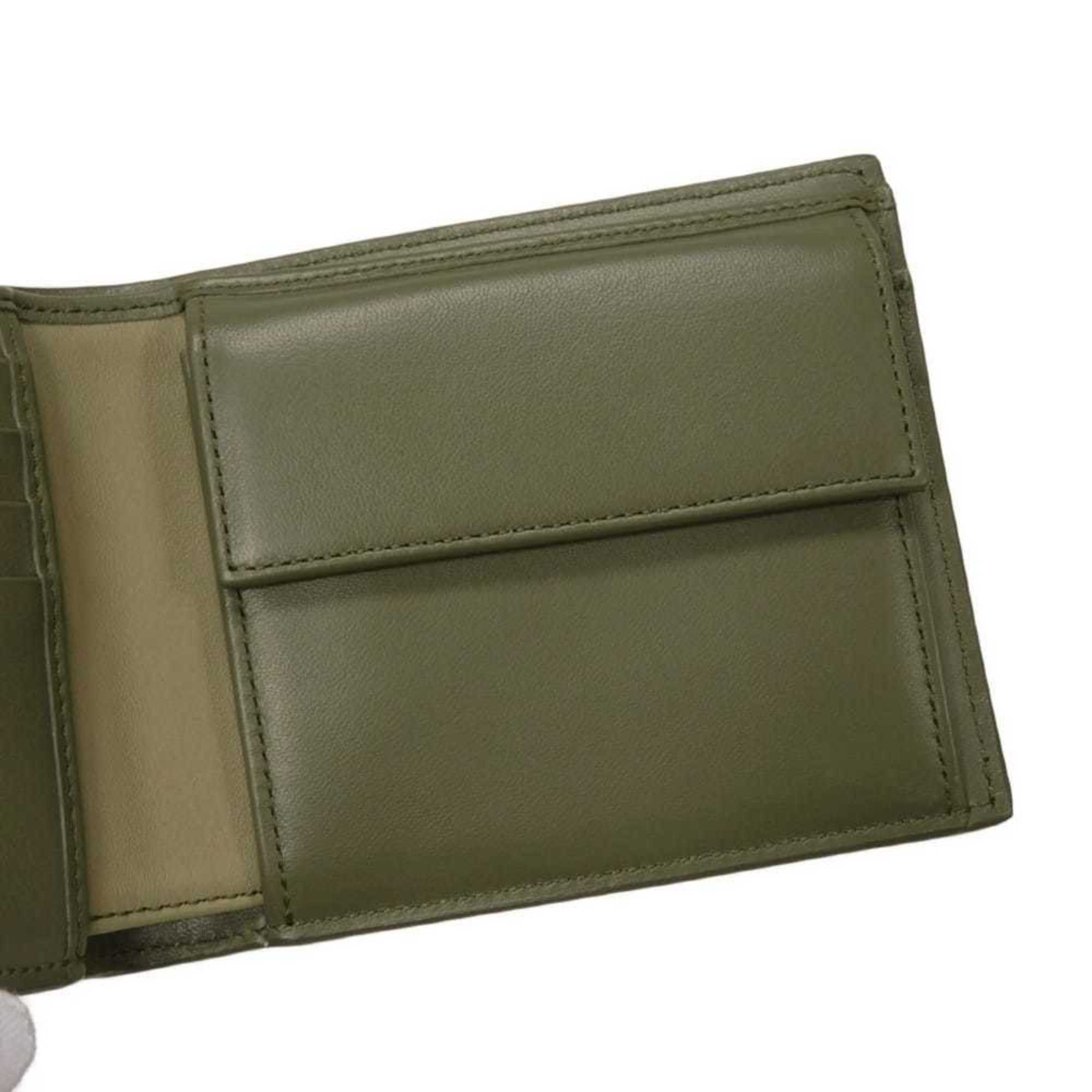 Christian Dior Khaki Leather Wallet (Bi-Fold) (Pre-Owned)