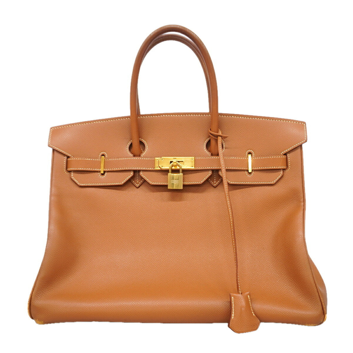 Hermes Gold Courchevel Leather Handbag (Pre-Owned)
