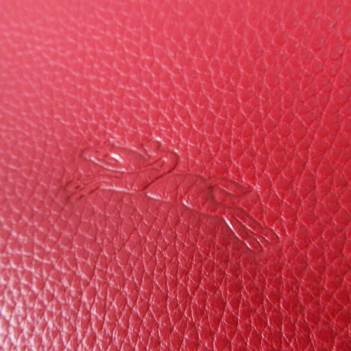 Longchamp Red Color Leather Shoulder Bag (Pre-Owned)