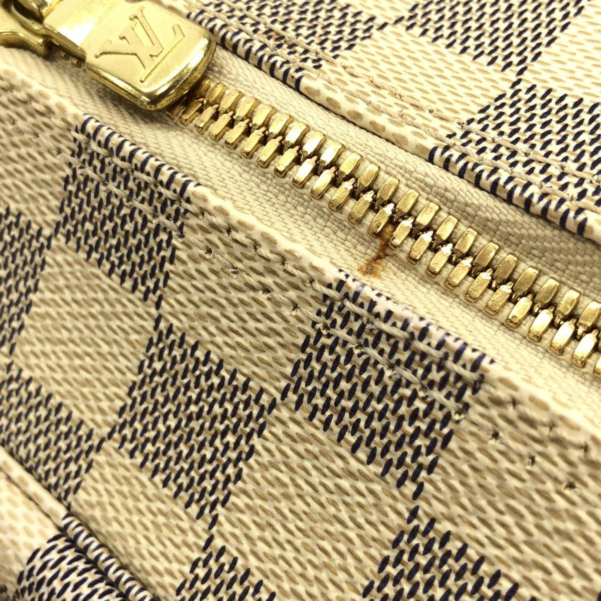 Louis Vuitton Azur Gold White Coated Canvas Shoulder Bag (Pre-Owned)