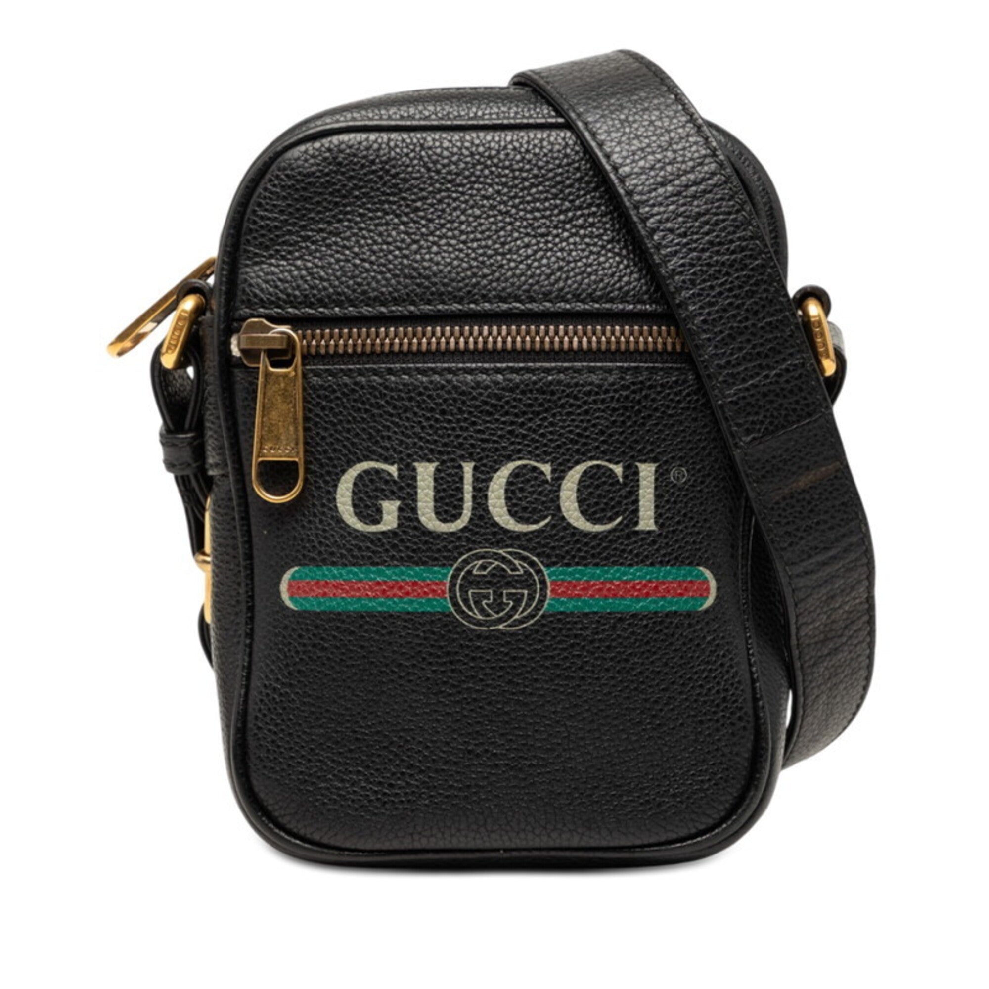 Gucci Black Leather Shoulder Bag (Pre-Owned)