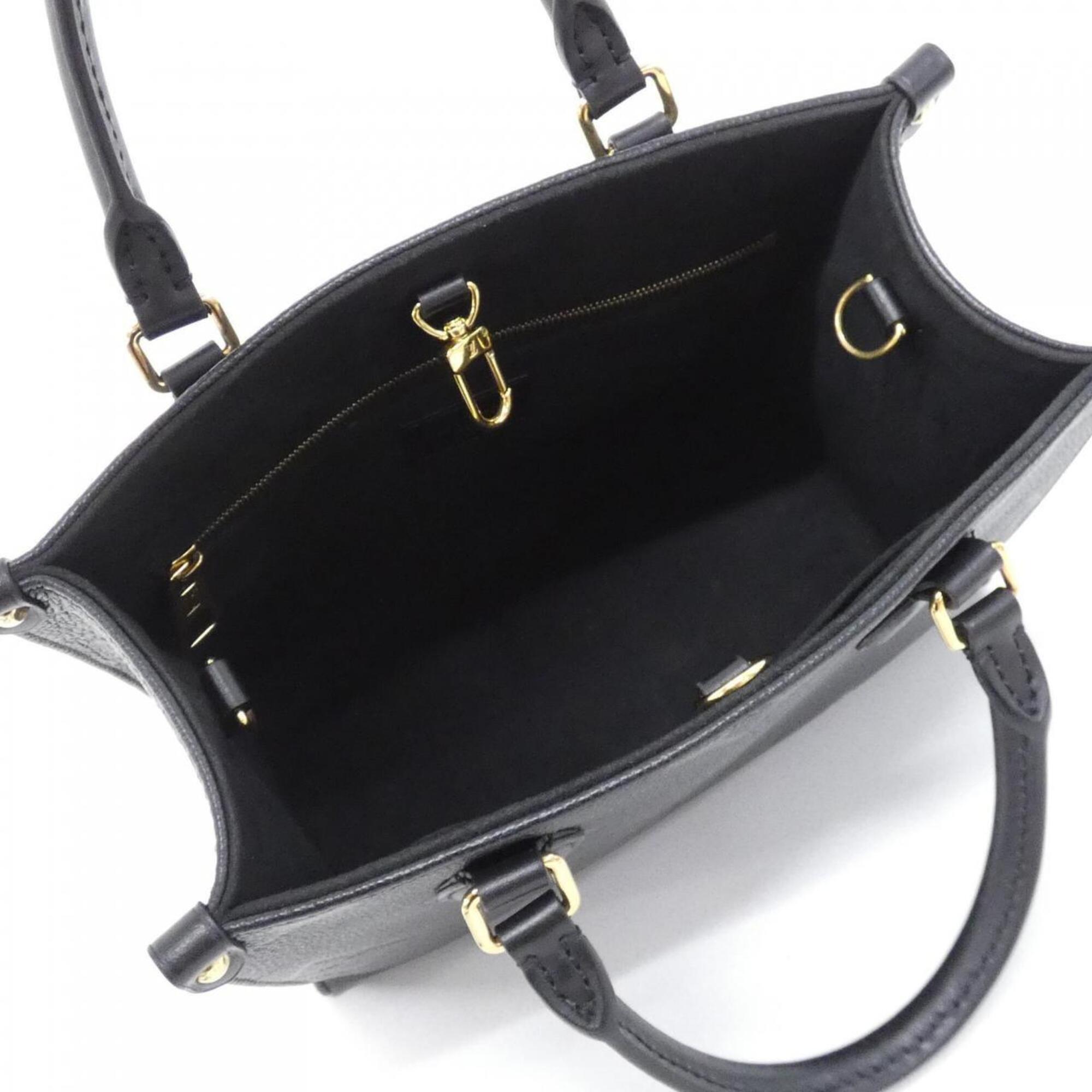 Louis Vuitton Black Leather Handbag (Pre-Owned)