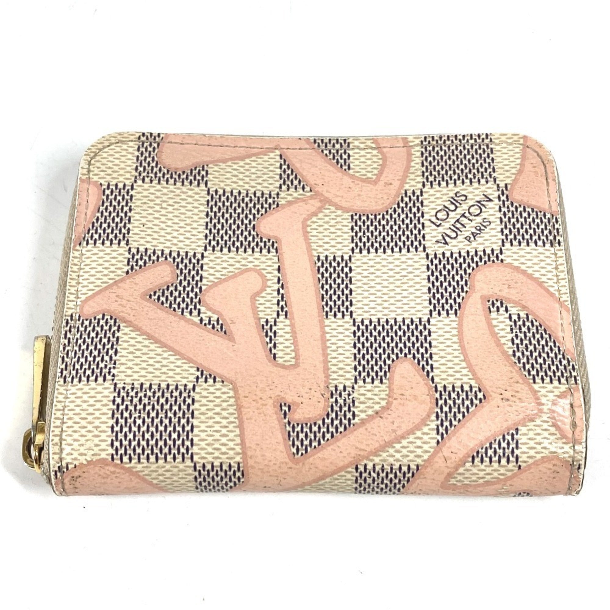 Louis Vuitton Damier Azur Pink White Damier Azur Coin Purse/Coin Case (Pre-Owned)