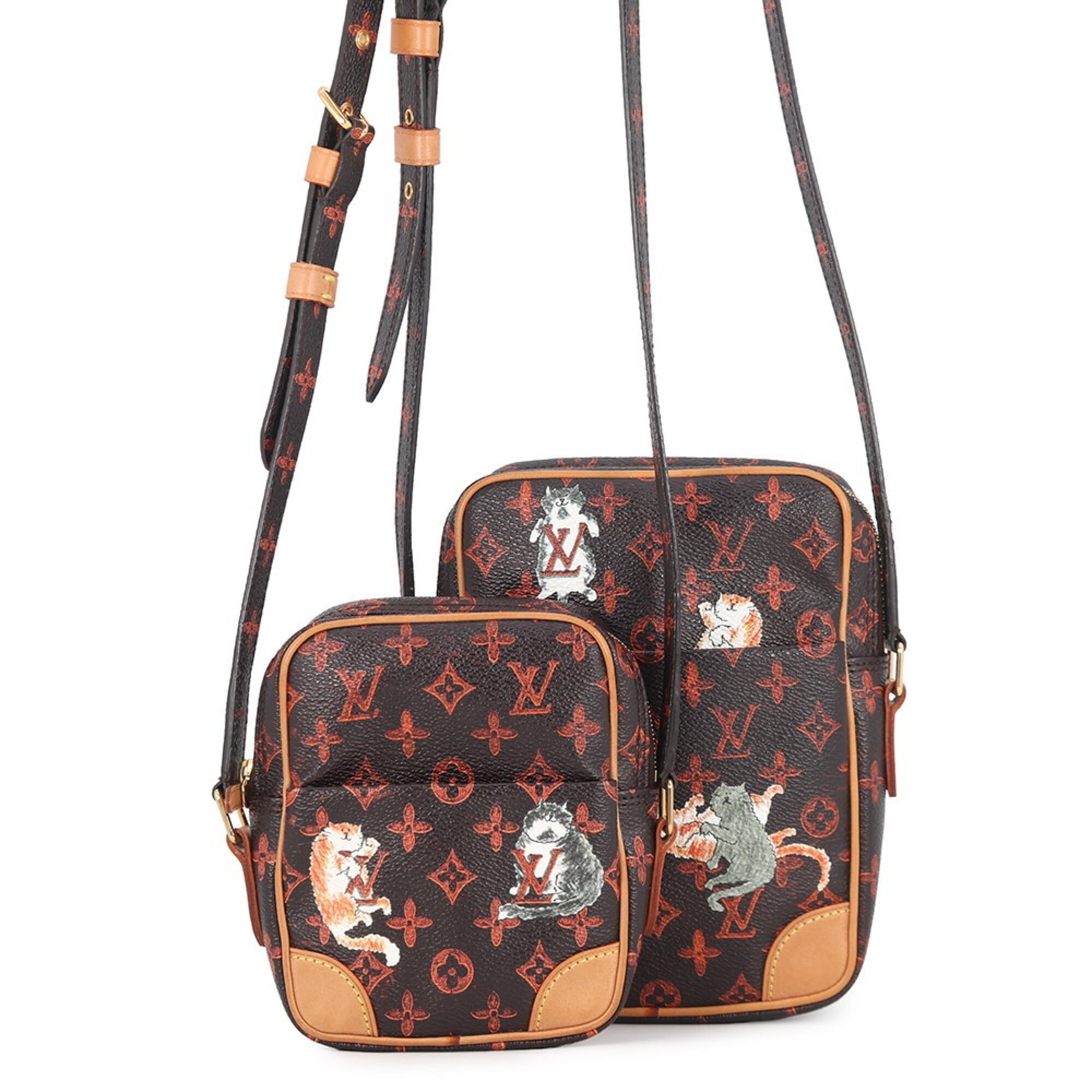 Louis Vuitton Monogram Brown Orange Monogram Handbag Shoulder Bag (Pre-Owned)