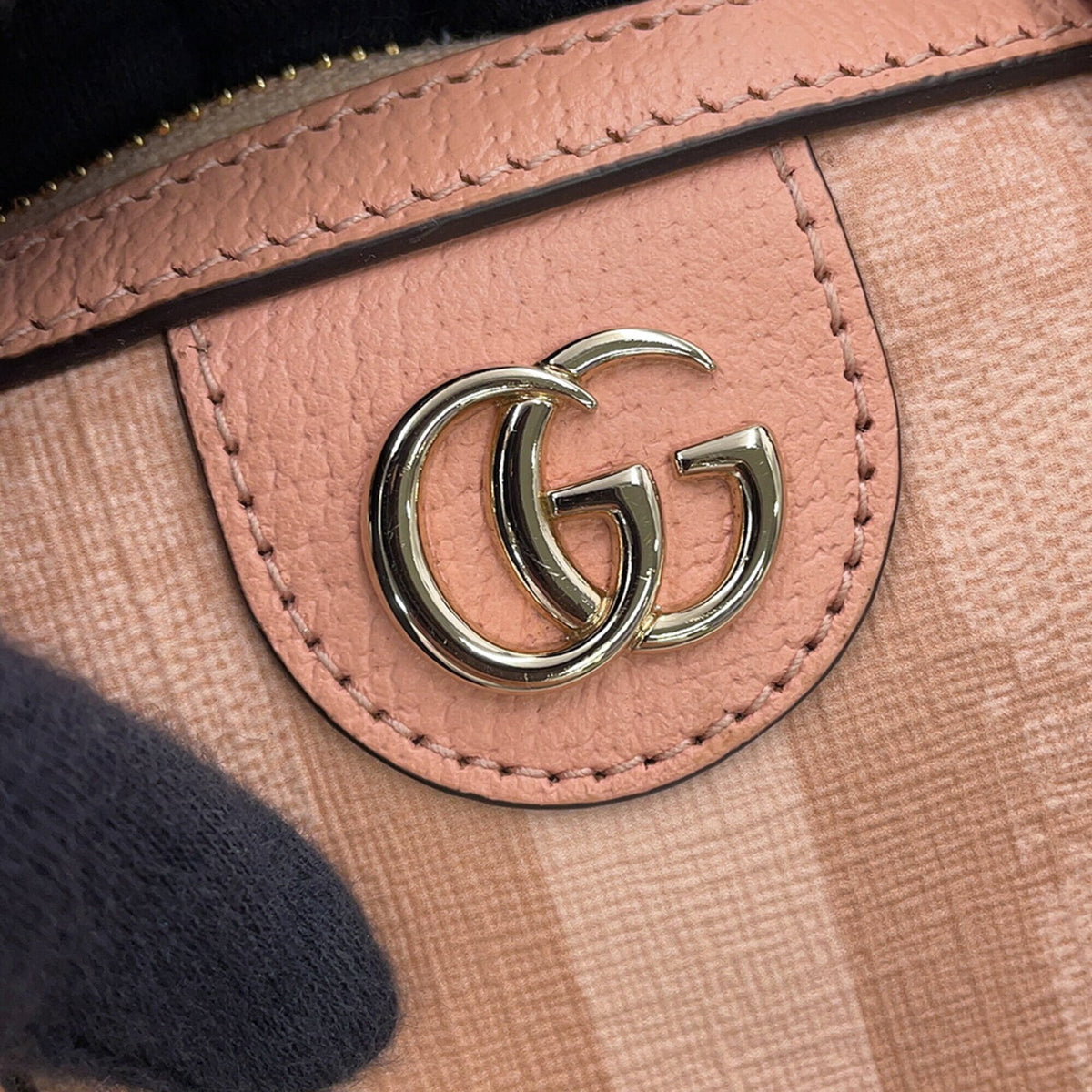 Gucci Pink Gg Supreme Boston Bag Handbag (Pre-Owned)