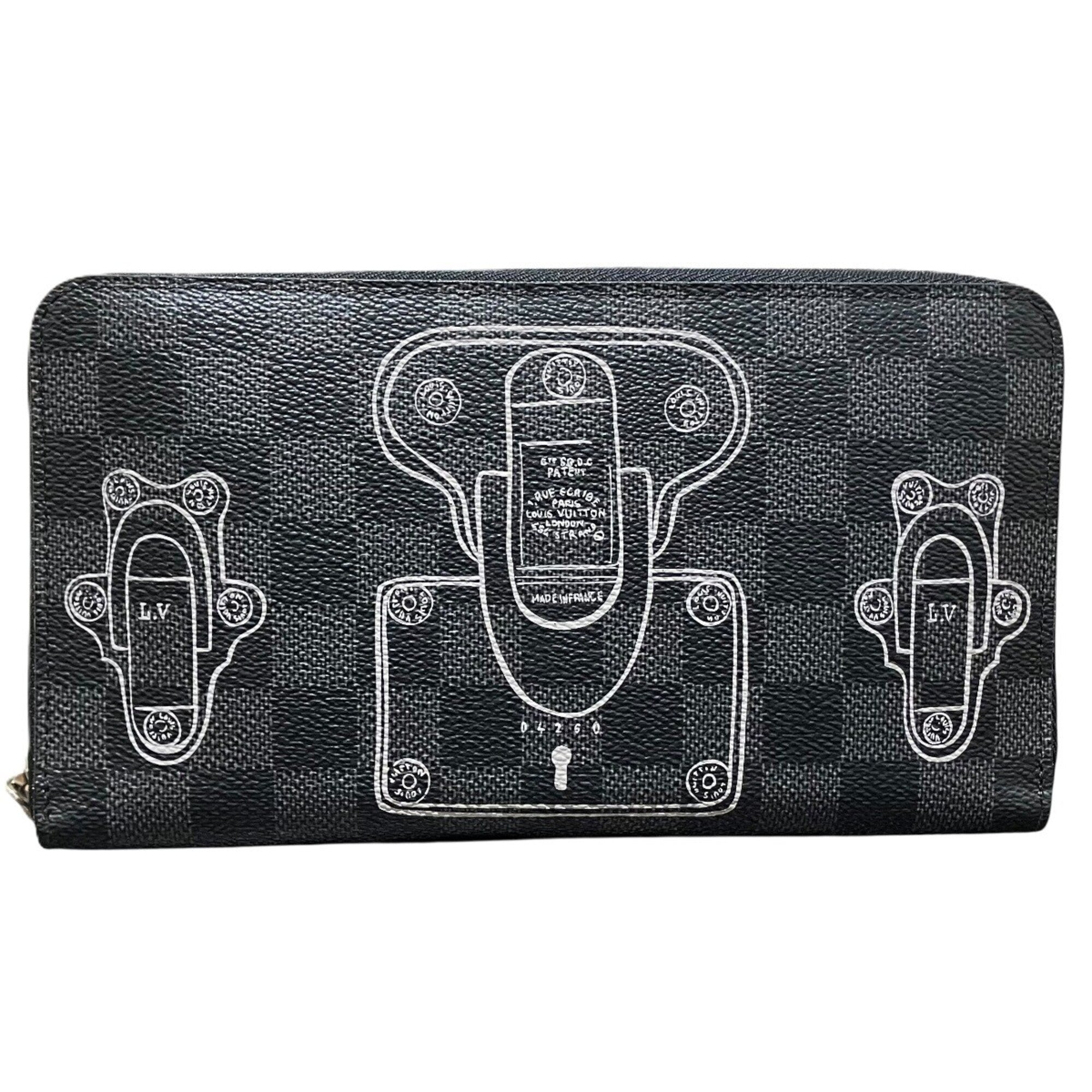 Louis Vuitton Black Damier Graphite Coin Purse/Coin Case (Pre-Owned)