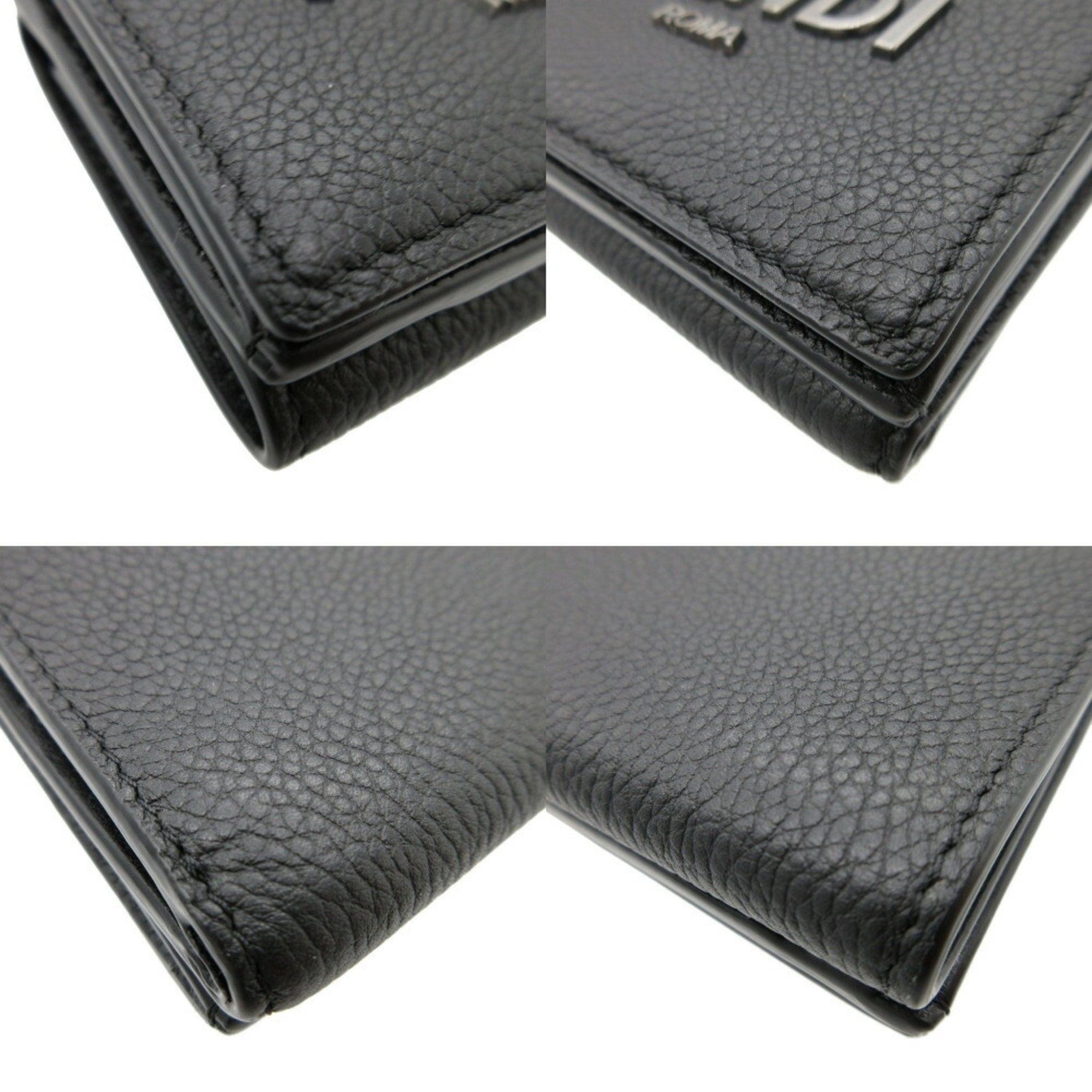Fendi Black Leather Wallet (Tri-Fold) (Pre-Owned)