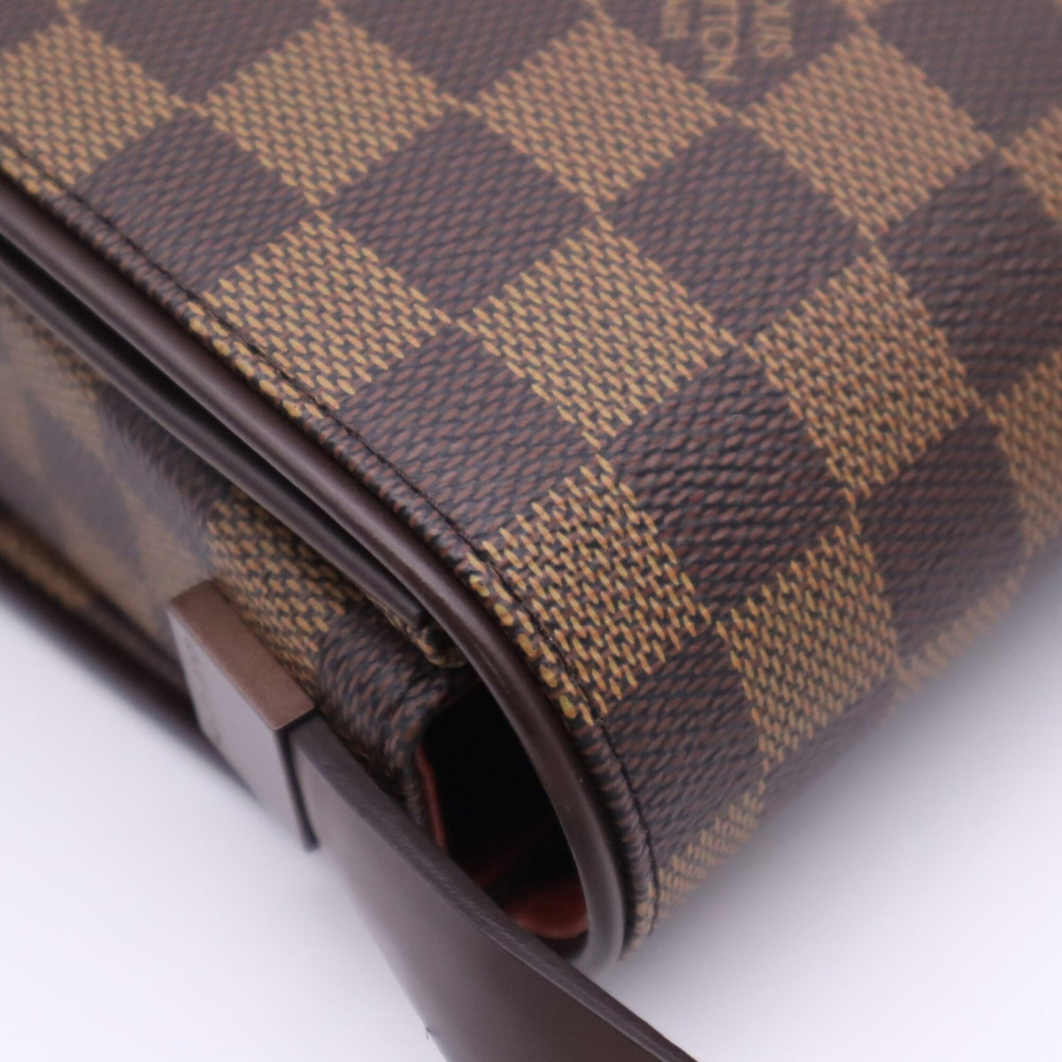 Louis Vuitton Damier Beige Brown Coated Canvas Leather Shoulder Bag (Pre-Owned)