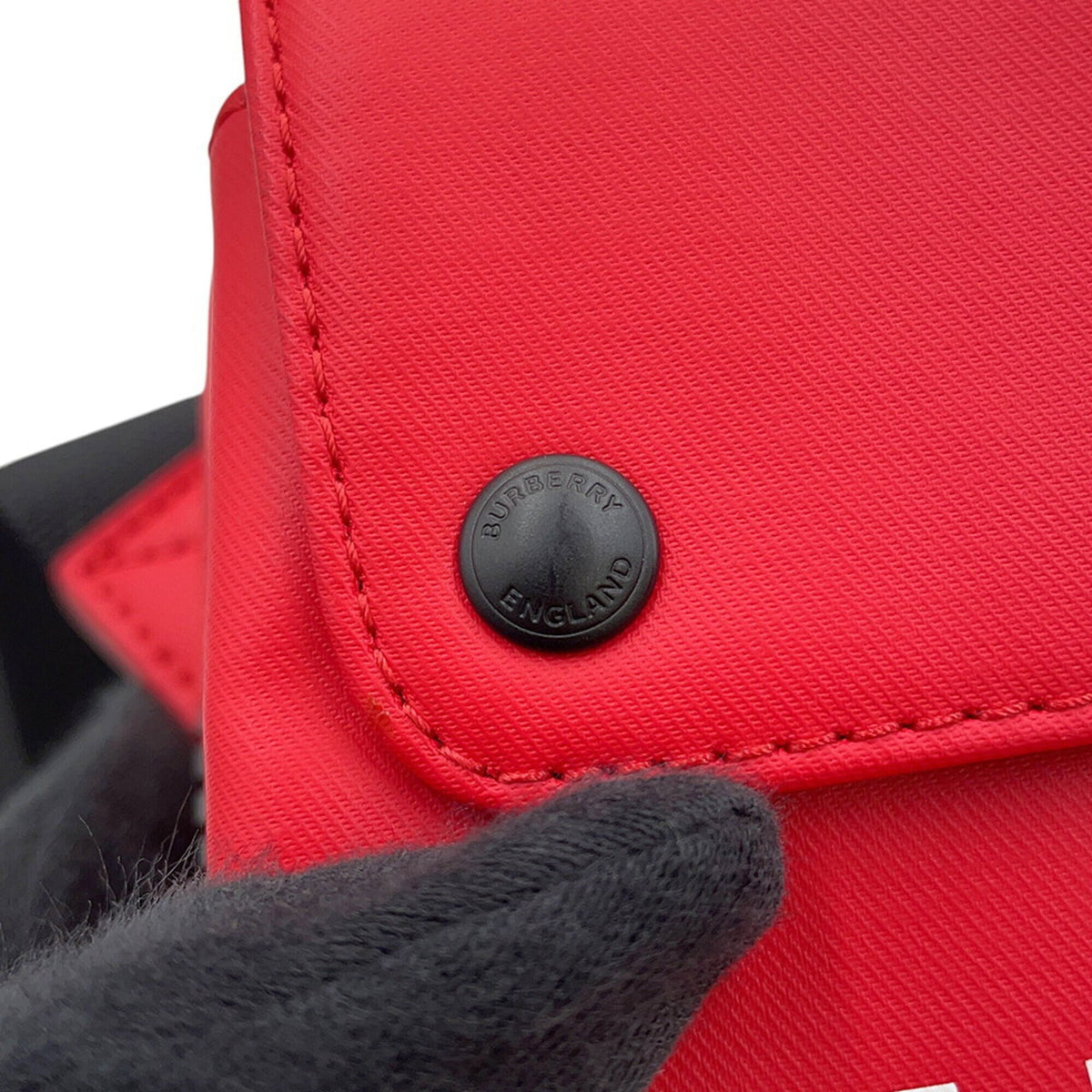 Burberry Black Red Color White Pvc Crossbody Bag Shoulder Bag (Pre-Owned)