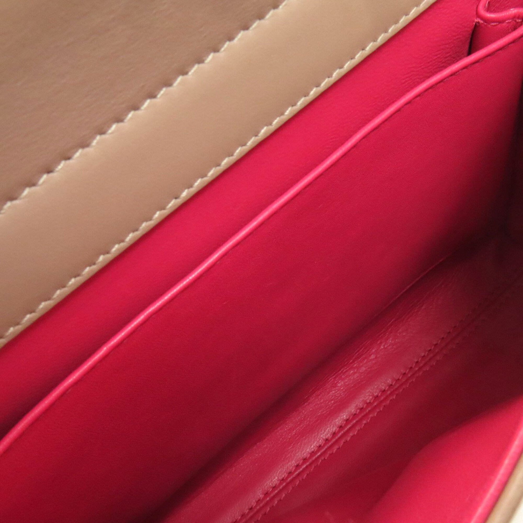 Bvlgari Pink Beige Leather Handbag (Pre-Owned)