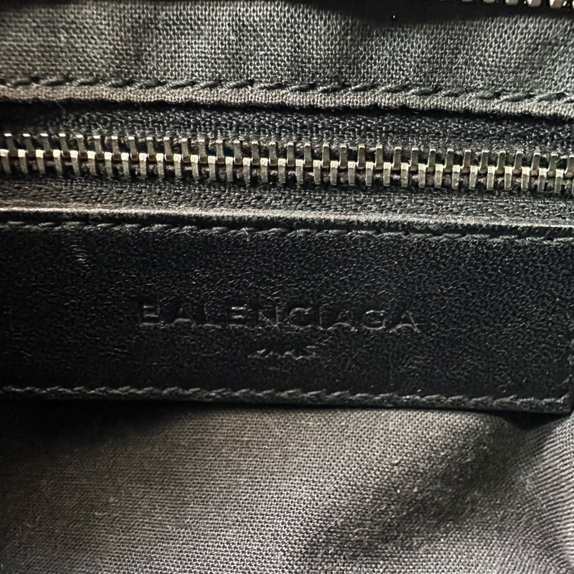 Balenciaga Dark Brown Navy Orange Handbag (Pre-Owned)