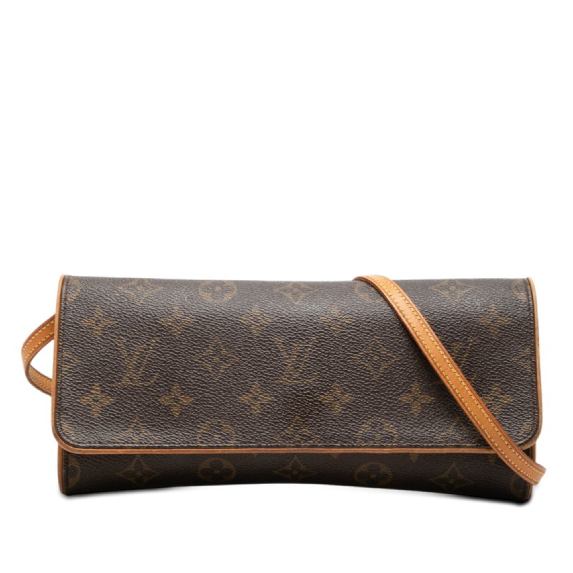 Louis Vuitton Monogram Brown Pvc Leather Pochette Shoulder Bag (Pre-Owned)