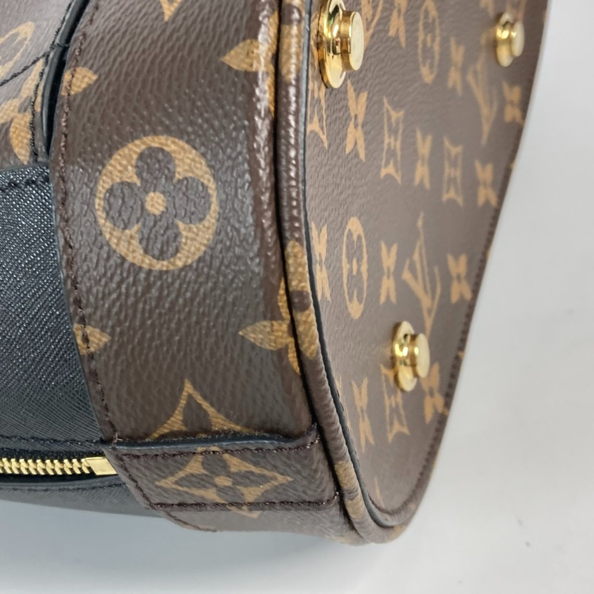Louis Vuitton Black Brown Monogram Shoulder Bag Tote Bag (Pre-Owned)