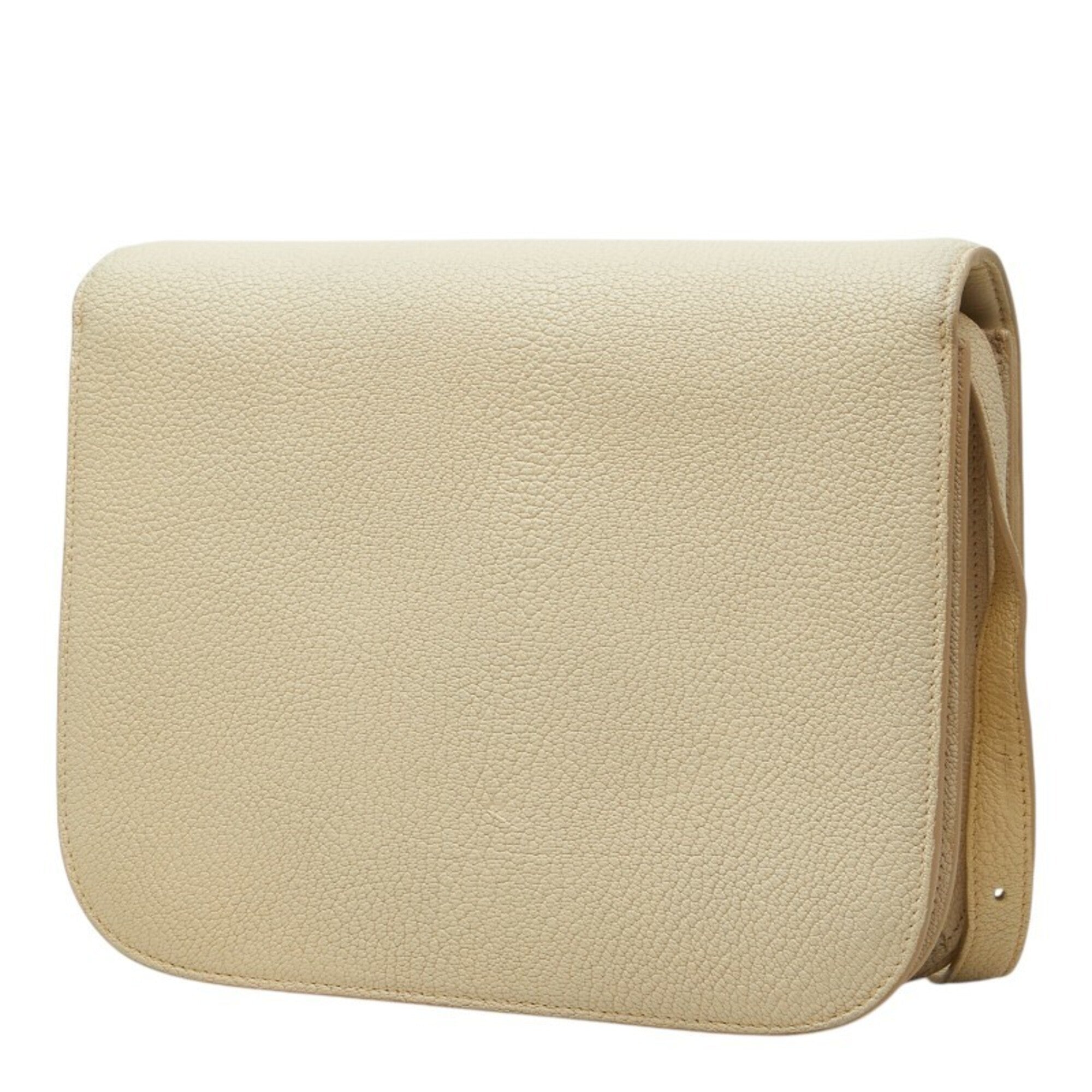 Celine Ivory Leather Shoulder Bag (Pre-Owned)
