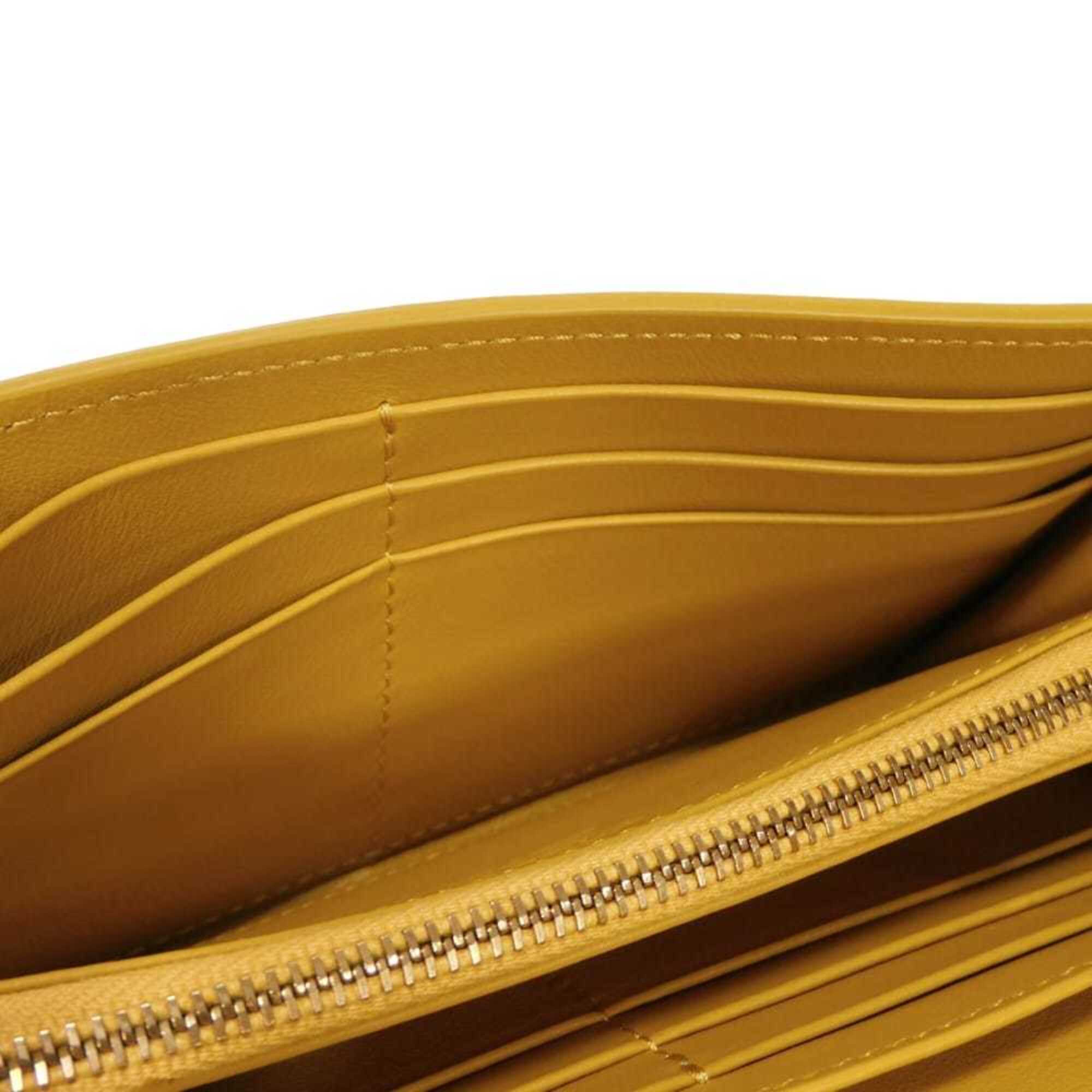 Tod's Mustard Yellow Leather Long Wallet (Bi-Fold) (Pre-Owned)