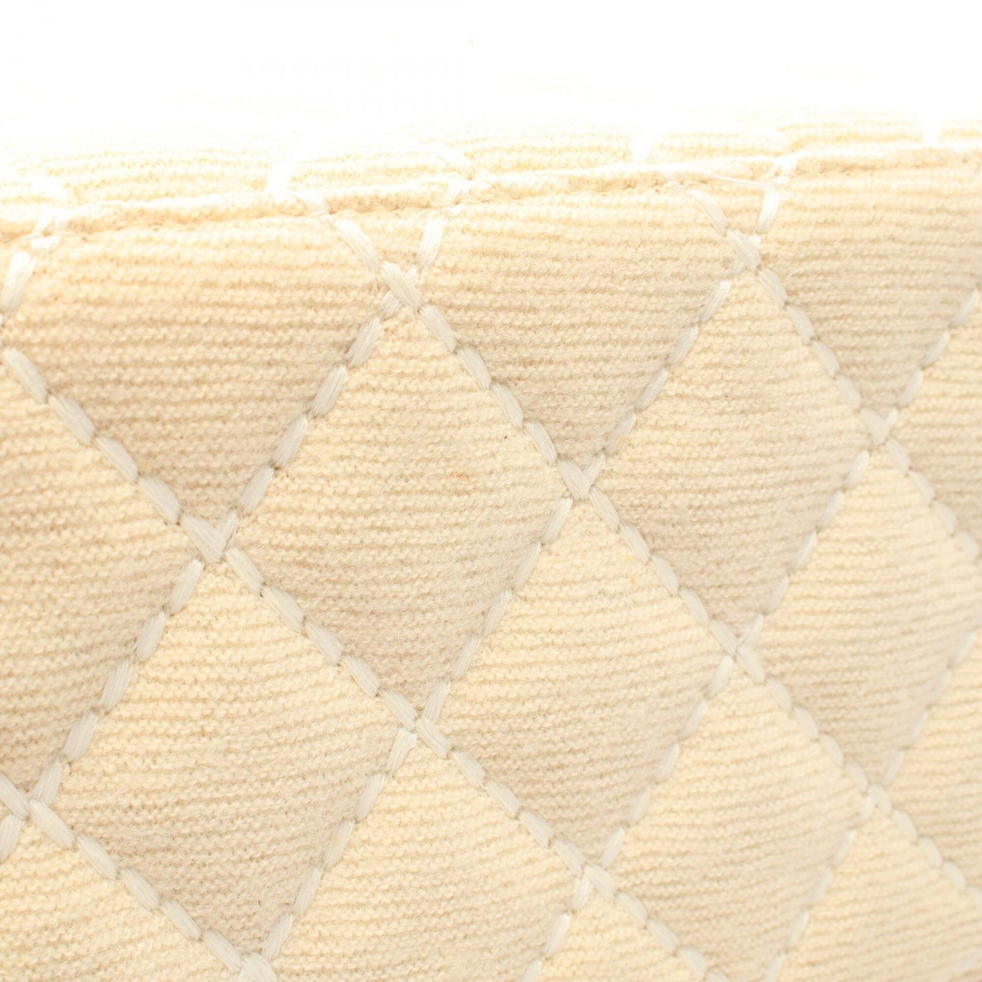 Chanel Ivory Canvas Handbag (Pre-Owned)