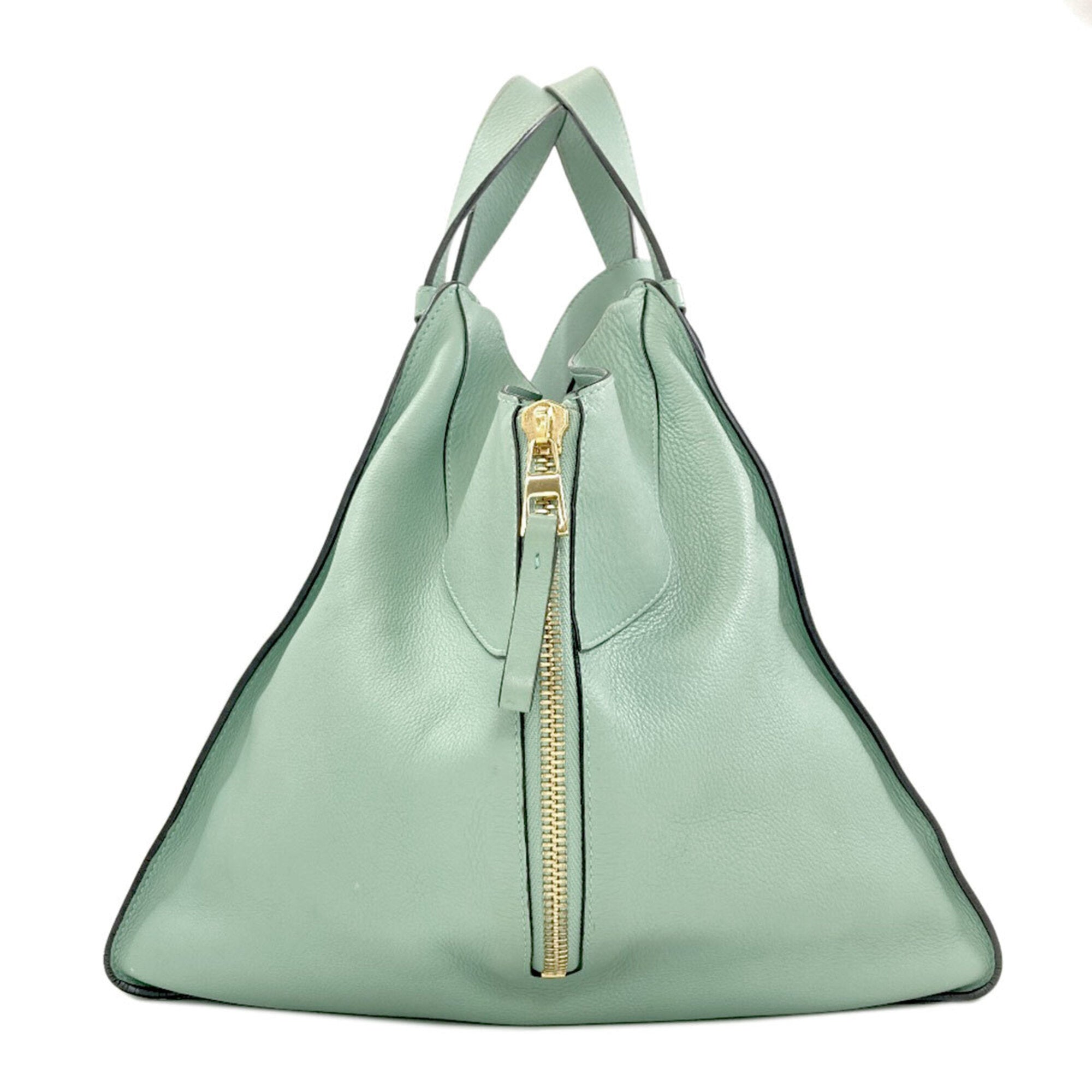 Loewe Light Green Leather Handbag Pouch (Pre-Owned)