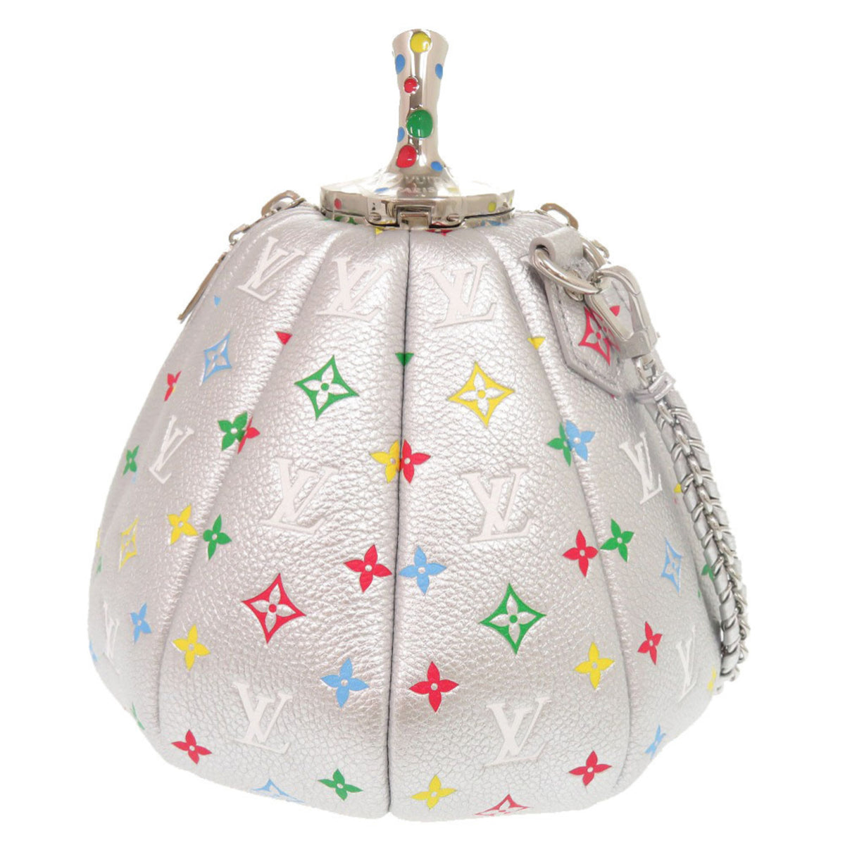 Louis Vuitton Multi-Color Silver Leather Handbag Shoulder Bag (Pre-Owned)