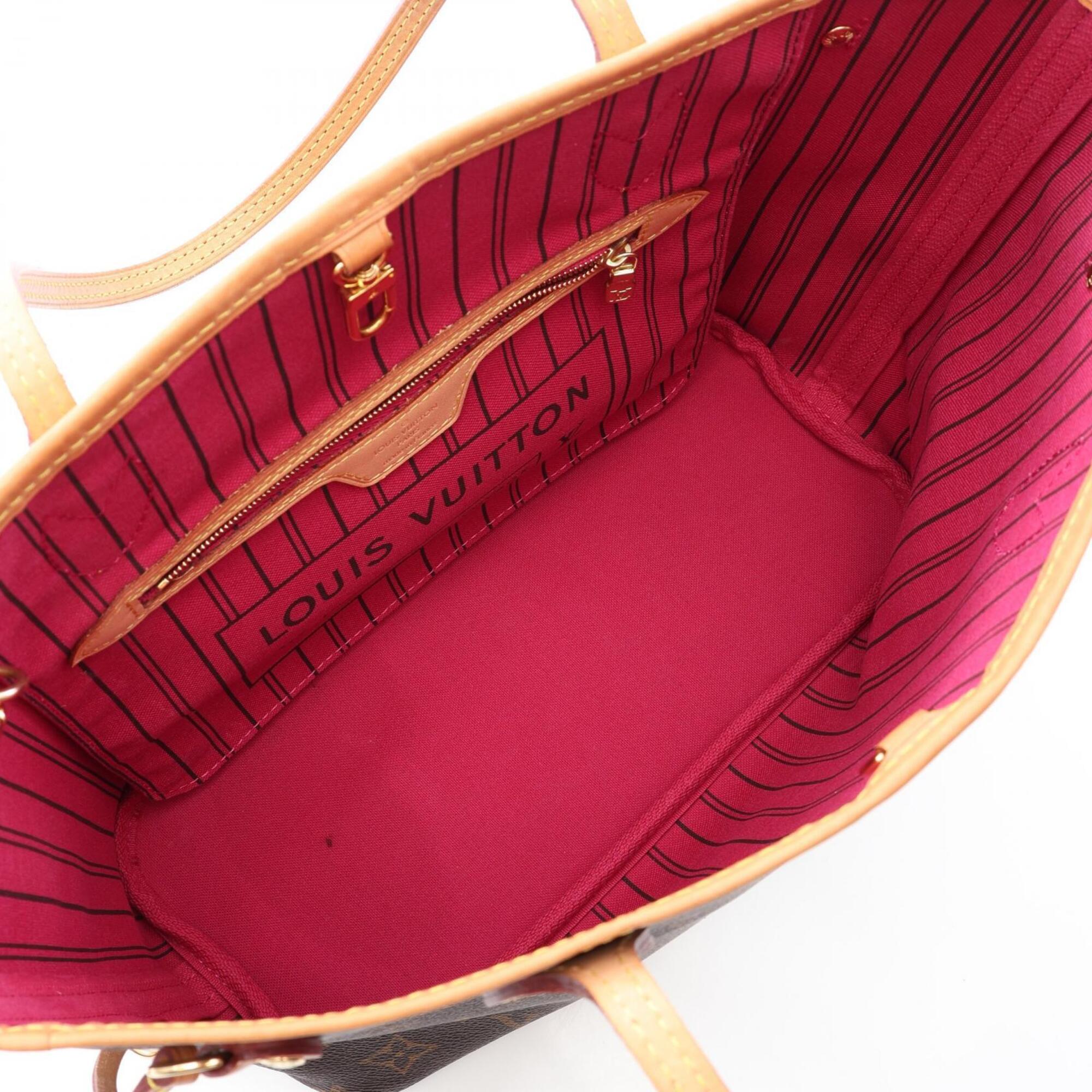 Louis Vuitton Brown Monogram Coated Canvas Leather Handbag Tote Bag (Pre-Owned)