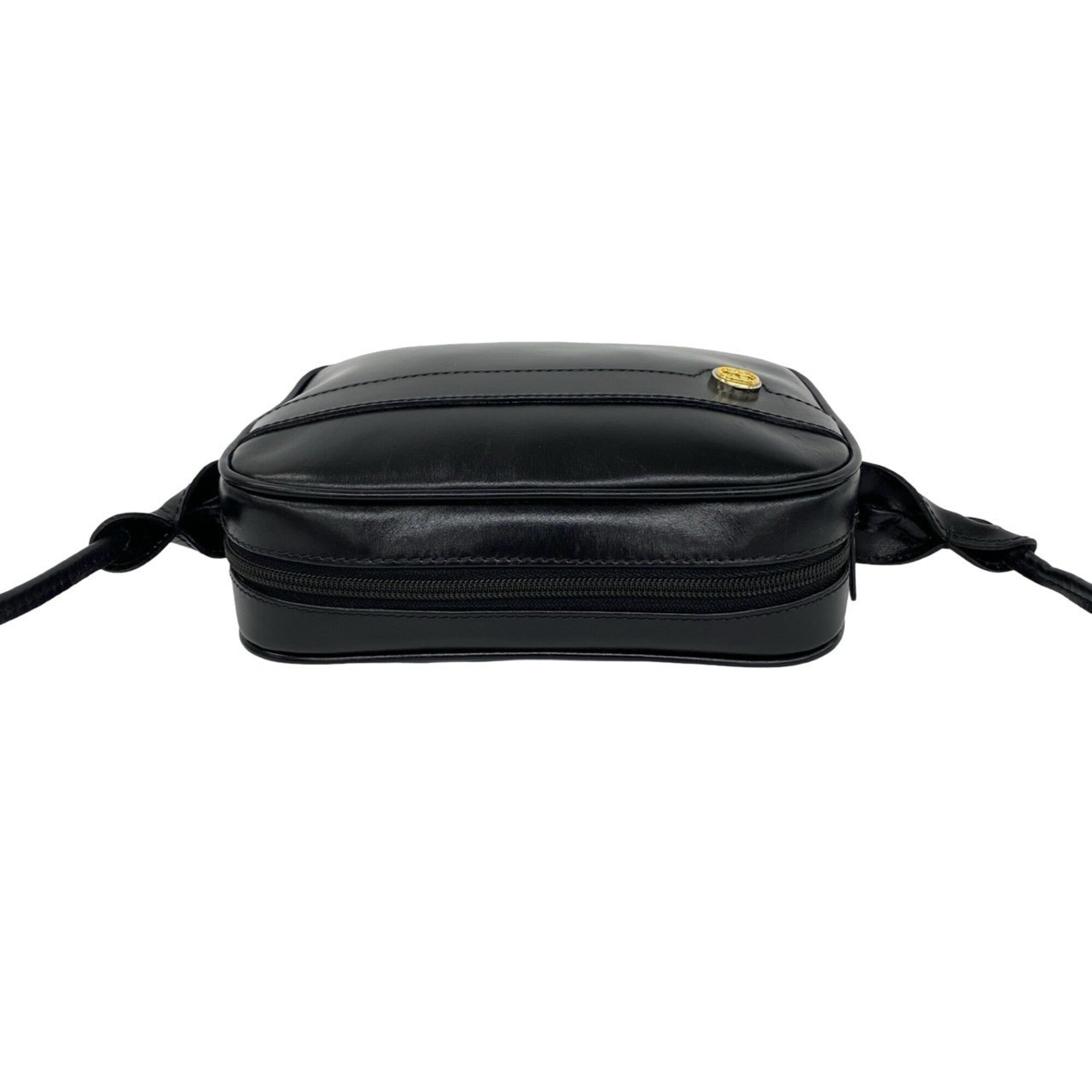 Gucci Black Leather Pochette Shoulder Bag (Pre-Owned)