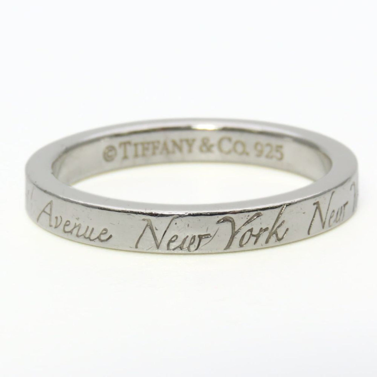 Tiffany Silver Silver 925 Band Ring (Pre-Owned)