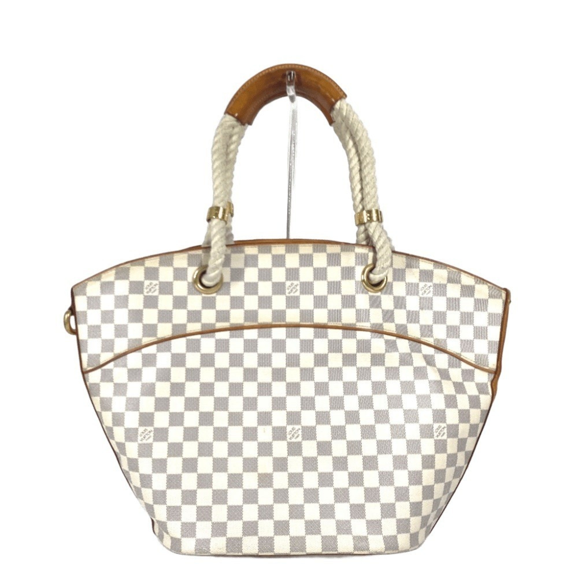 Louis Vuitton White Damier Azur Shoulder Bag Tote Bag (Pre-Owned)