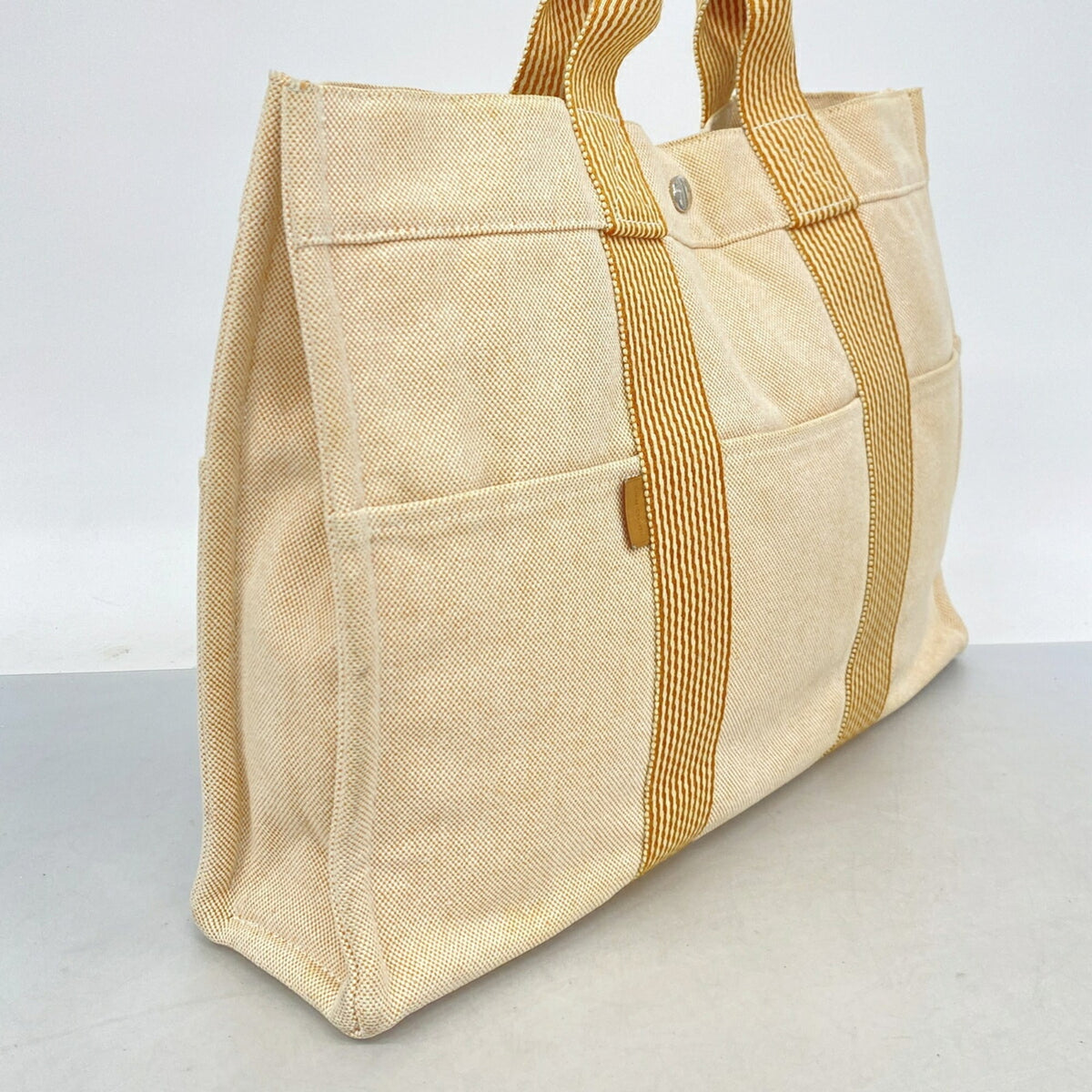 Hermes Orange Canvas Tote Bag (Pre-Owned)