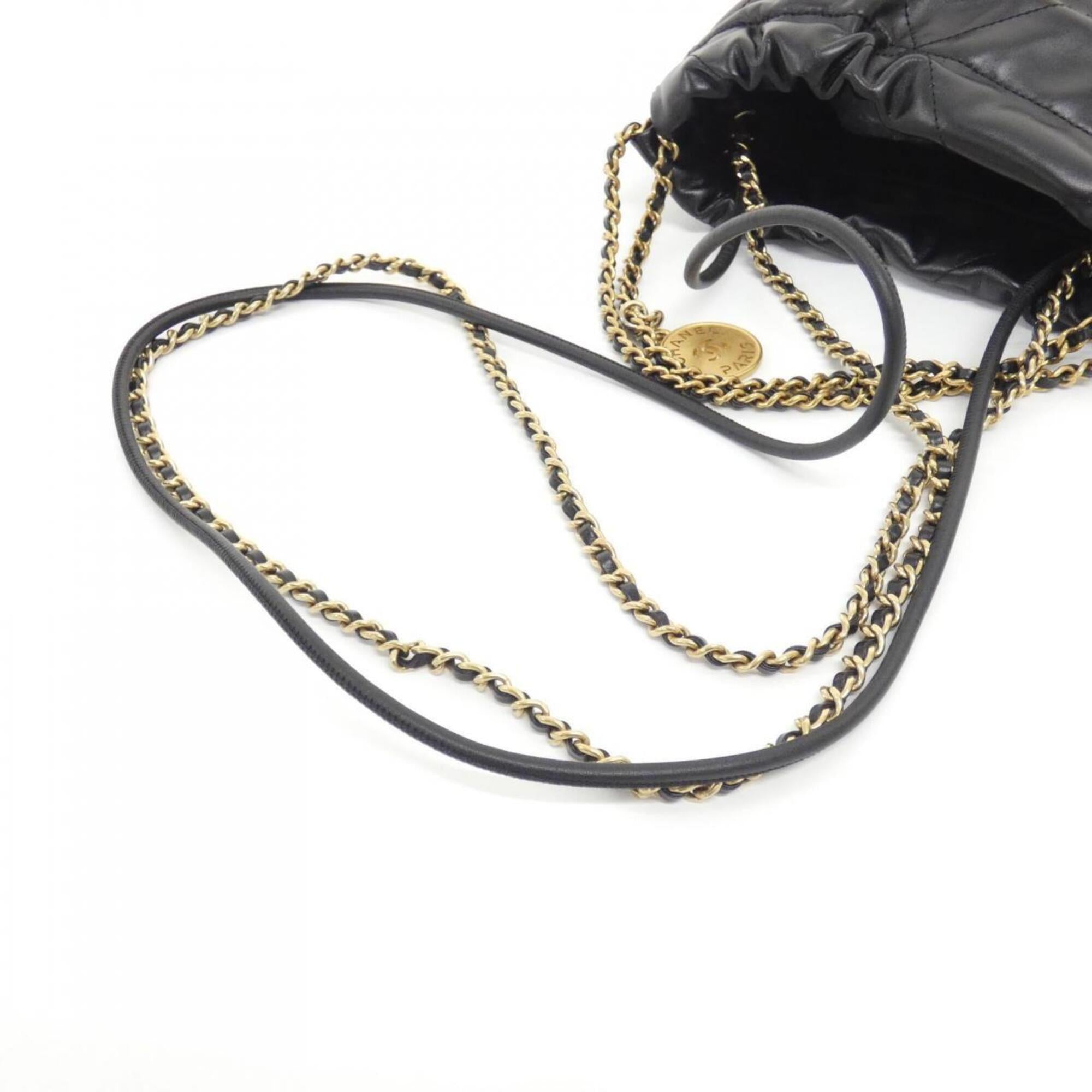 Chanel Black Leather Handbag (Pre-Owned)