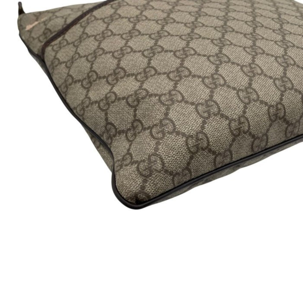 Gucci Beige Brown Gg Supreme Messenger Bag Shoulder Bag (Pre-Owned)