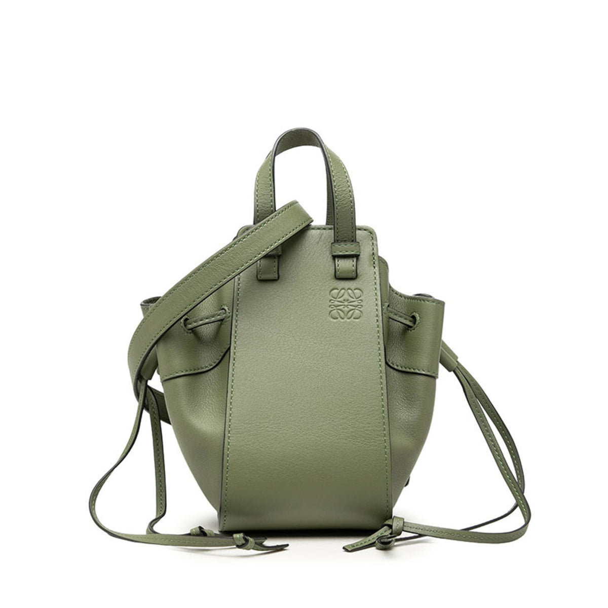 Loewe Hammock Green Leather Handbag Shoulder Bag (Pre-Owned)