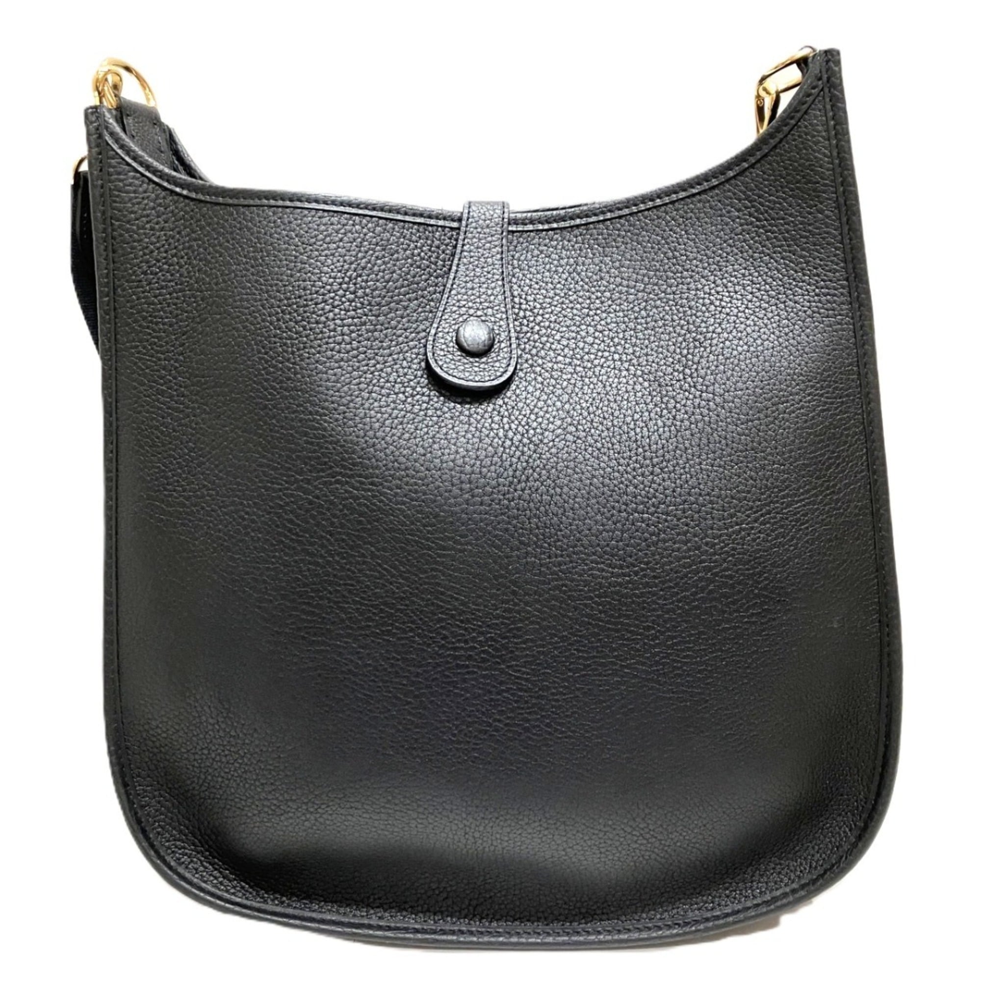 Hermes Evelyne Black Taurillon Clemence Leather Shoulder Bag (Pre-Owned)