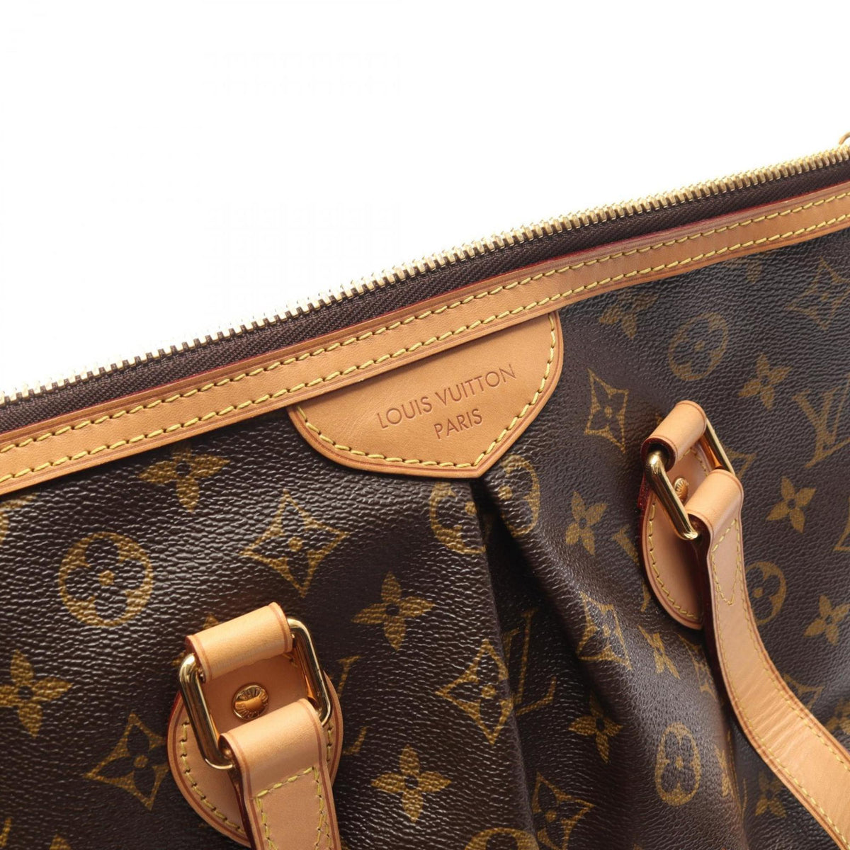 Louis Vuitton Brown Coated Canvas Pvc Monogram Leather Handbag (Pre-Owned)