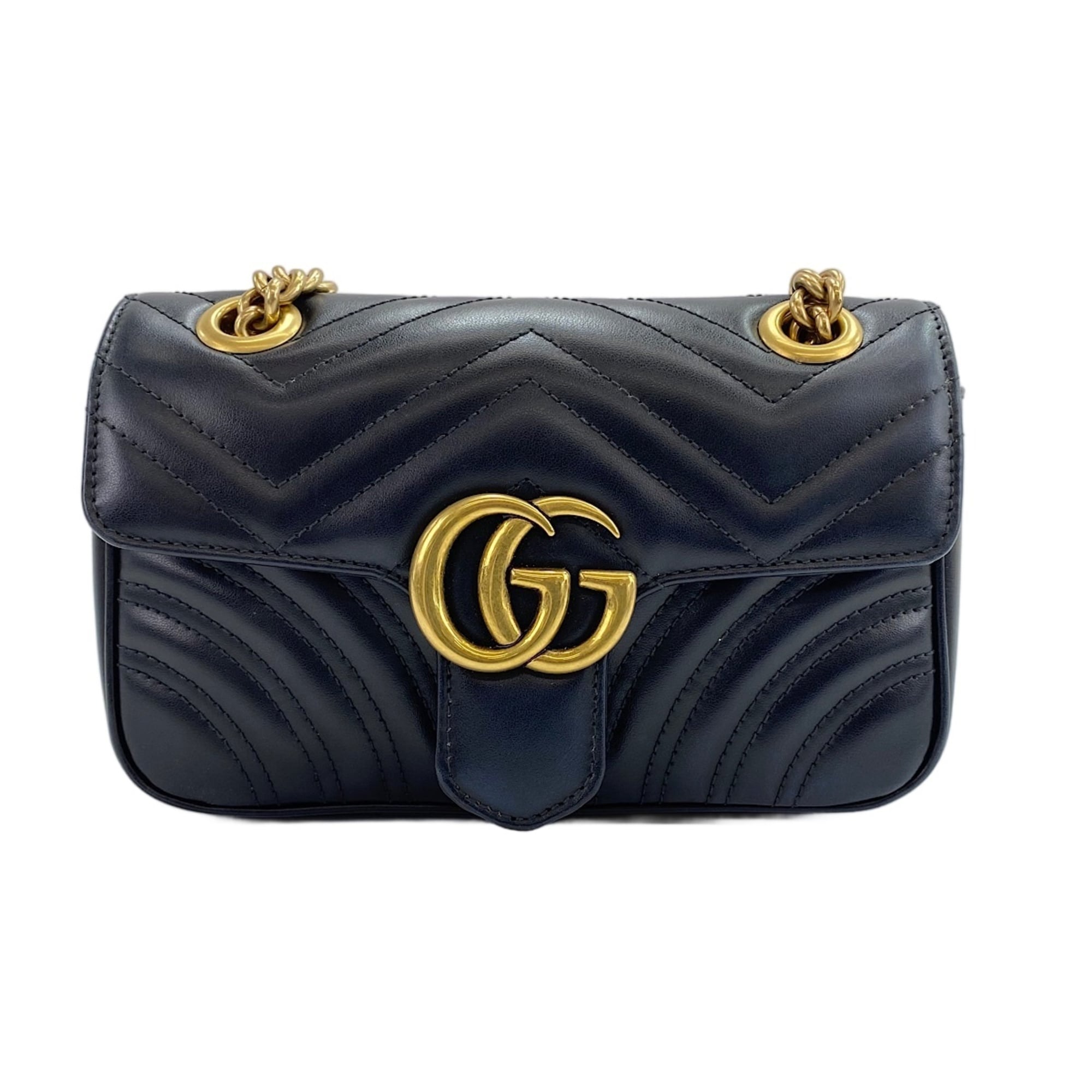 Gucci Gg Marmont Black Shoulder Bag (Pre-Owned)