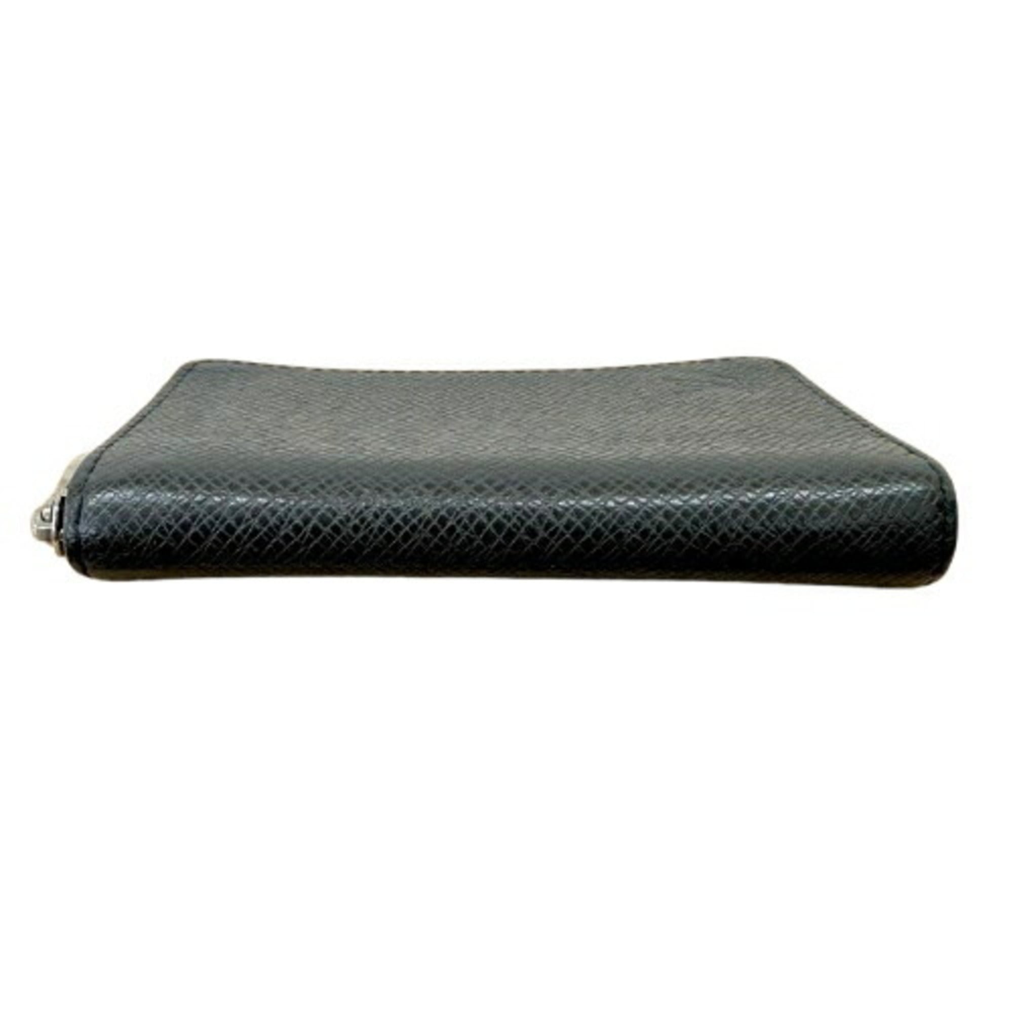 Louis Vuitton Black Taiga Leather Long Wallet (Bi-Fold) (Pre-Owned)