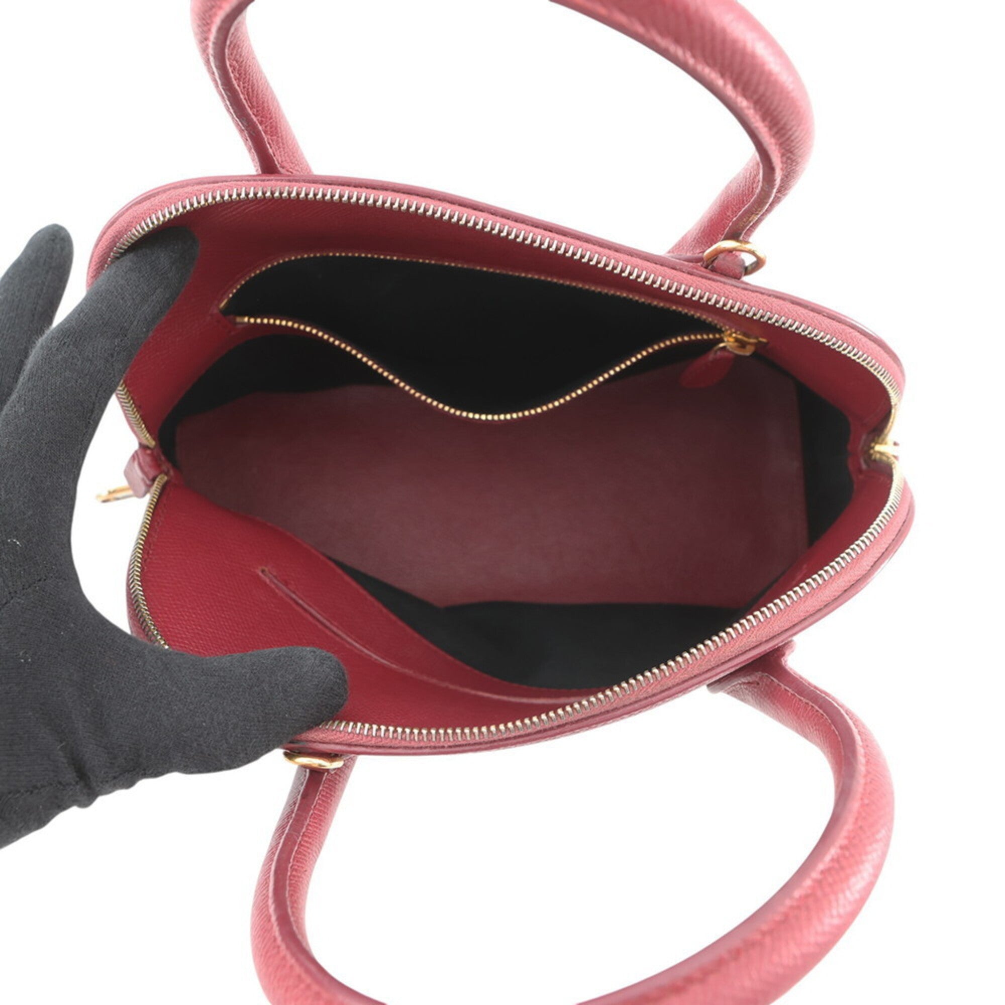 Balenciaga Red Color Leather Handbag Shoulder Bag (Pre-Owned)