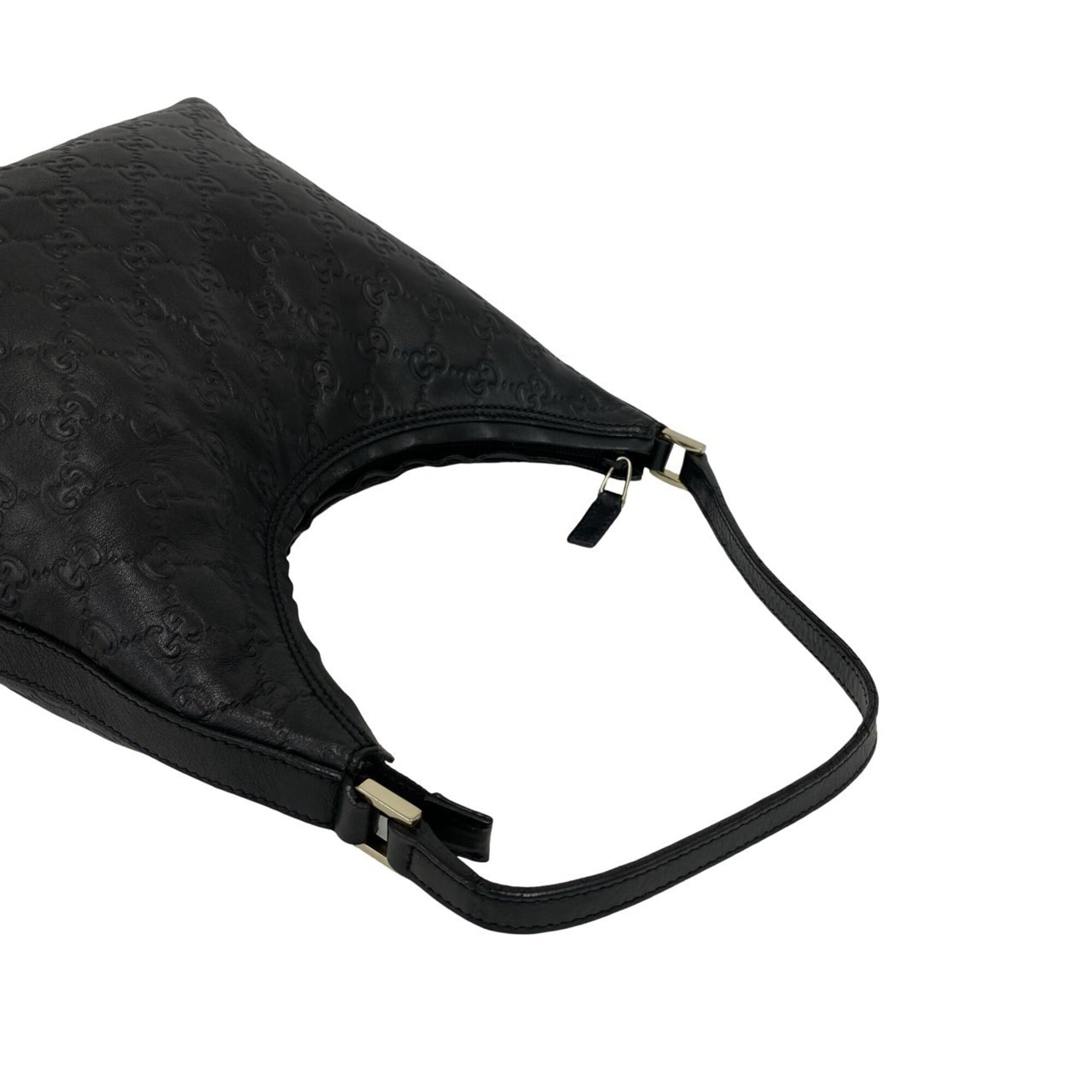 Gucci Black Leather Shoulder Bag Tote Bag (Pre-Owned)