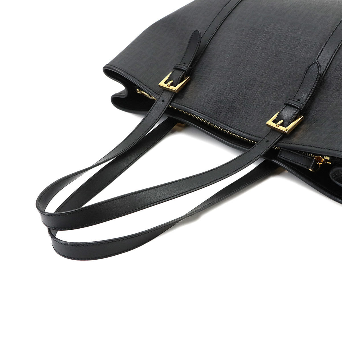Fendi Black Pvc Leather Tote Bag (Pre-Owned)