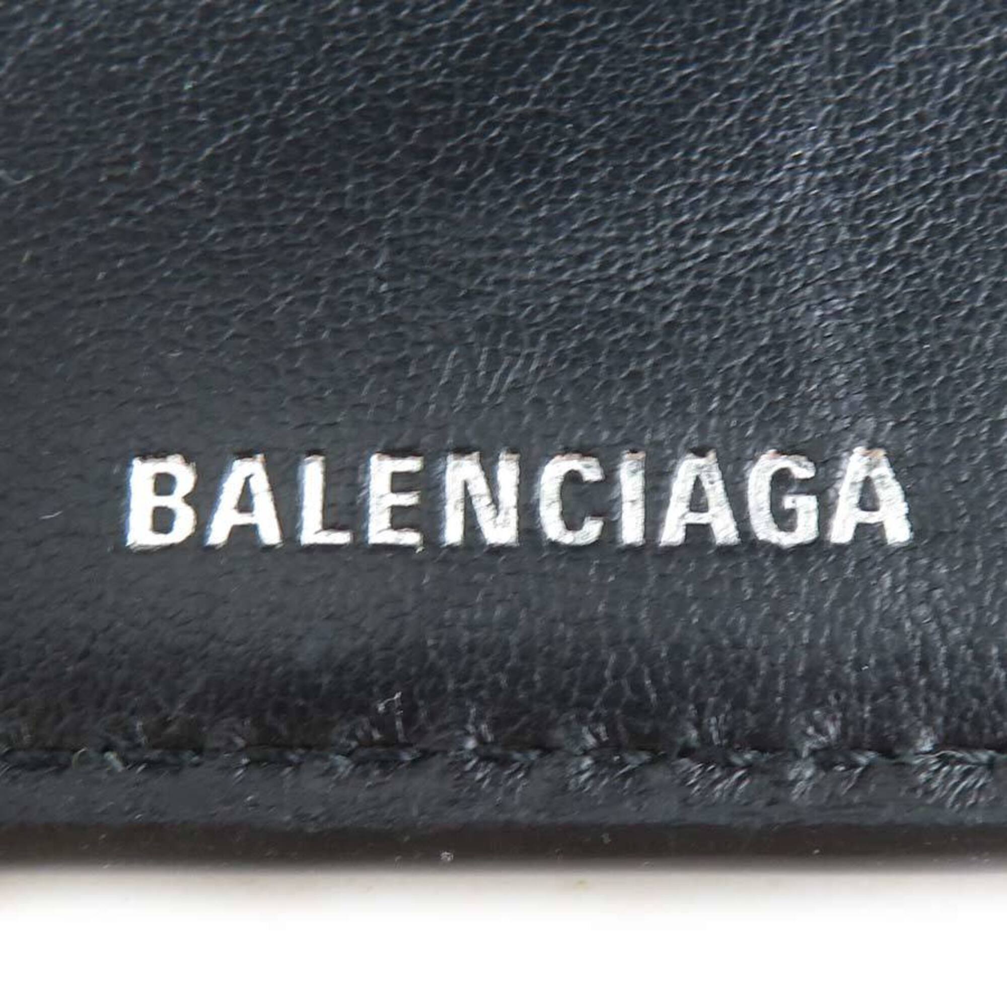 Balenciaga Black Leather Wallet (Tri-Fold) (Pre-Owned)