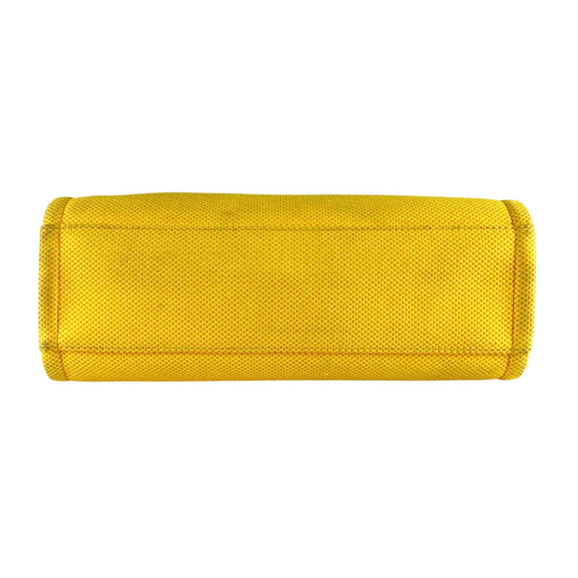 Chanel Pink Yellow Canvas Handbag (Pre-Owned)